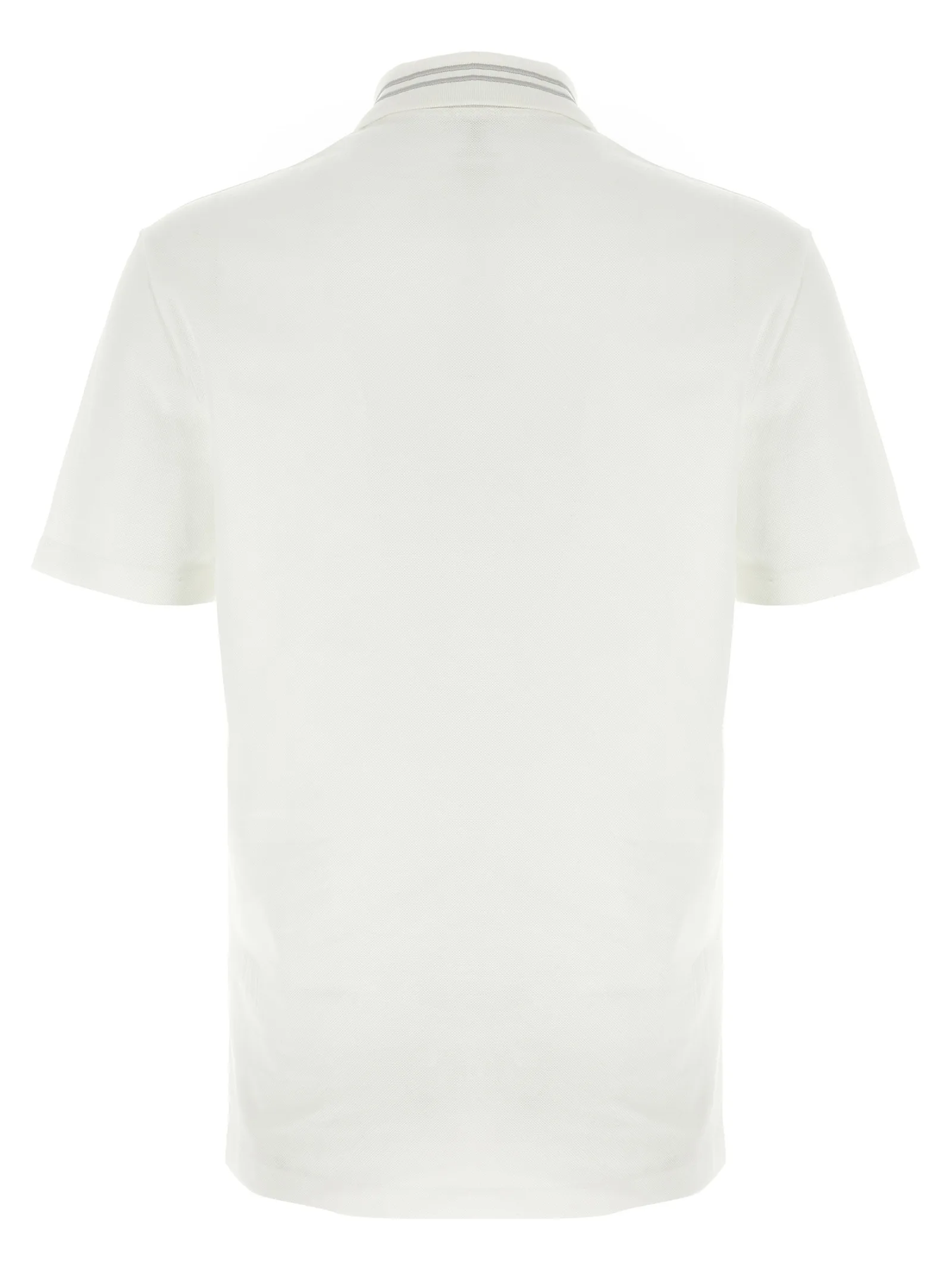 White Cotton Polo Shirt - Image 2