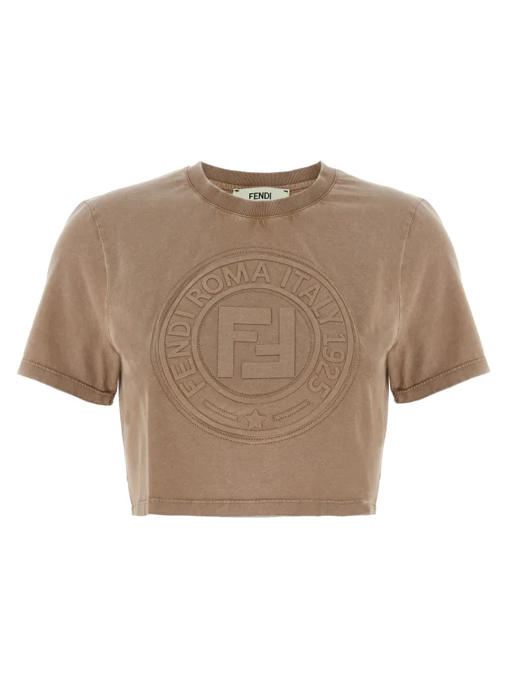 Brown Cotton T - Shirt