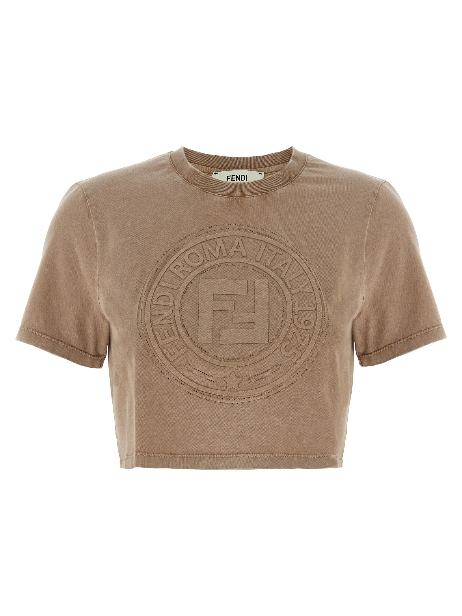 Brown Cotton T - Shirt