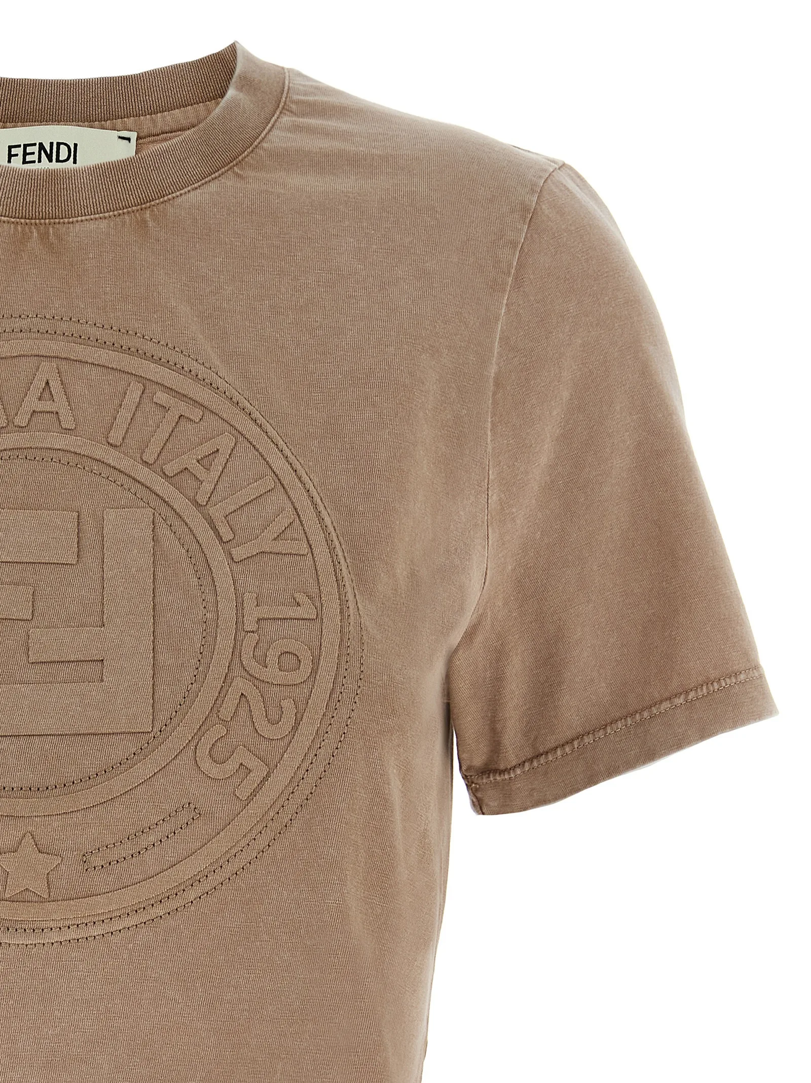 Brown Cotton T - Shirt - Image 3