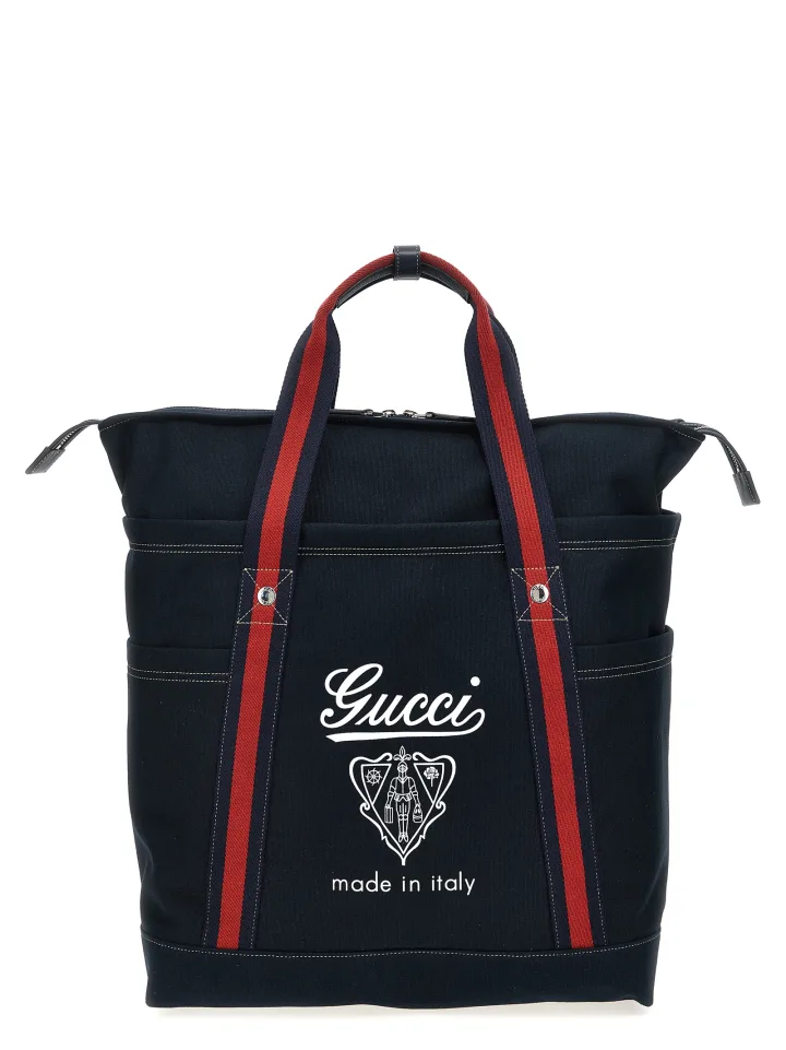 Blue Cotton Tote Bag