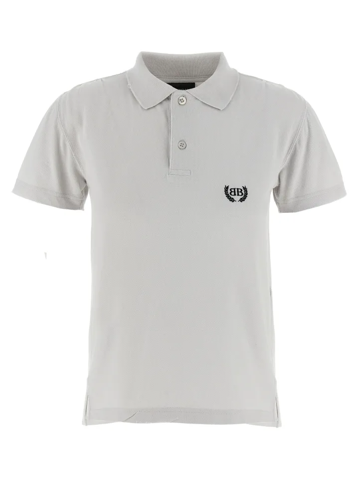 Gray Cotton Polo Shirt