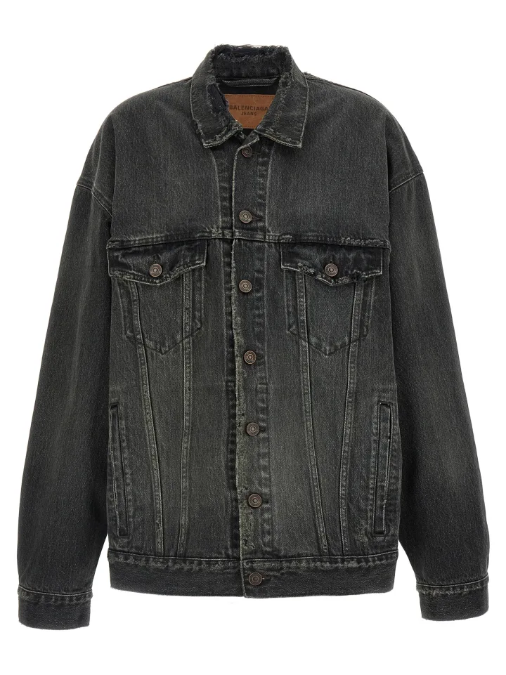 Gray Cotton Denim Jacket