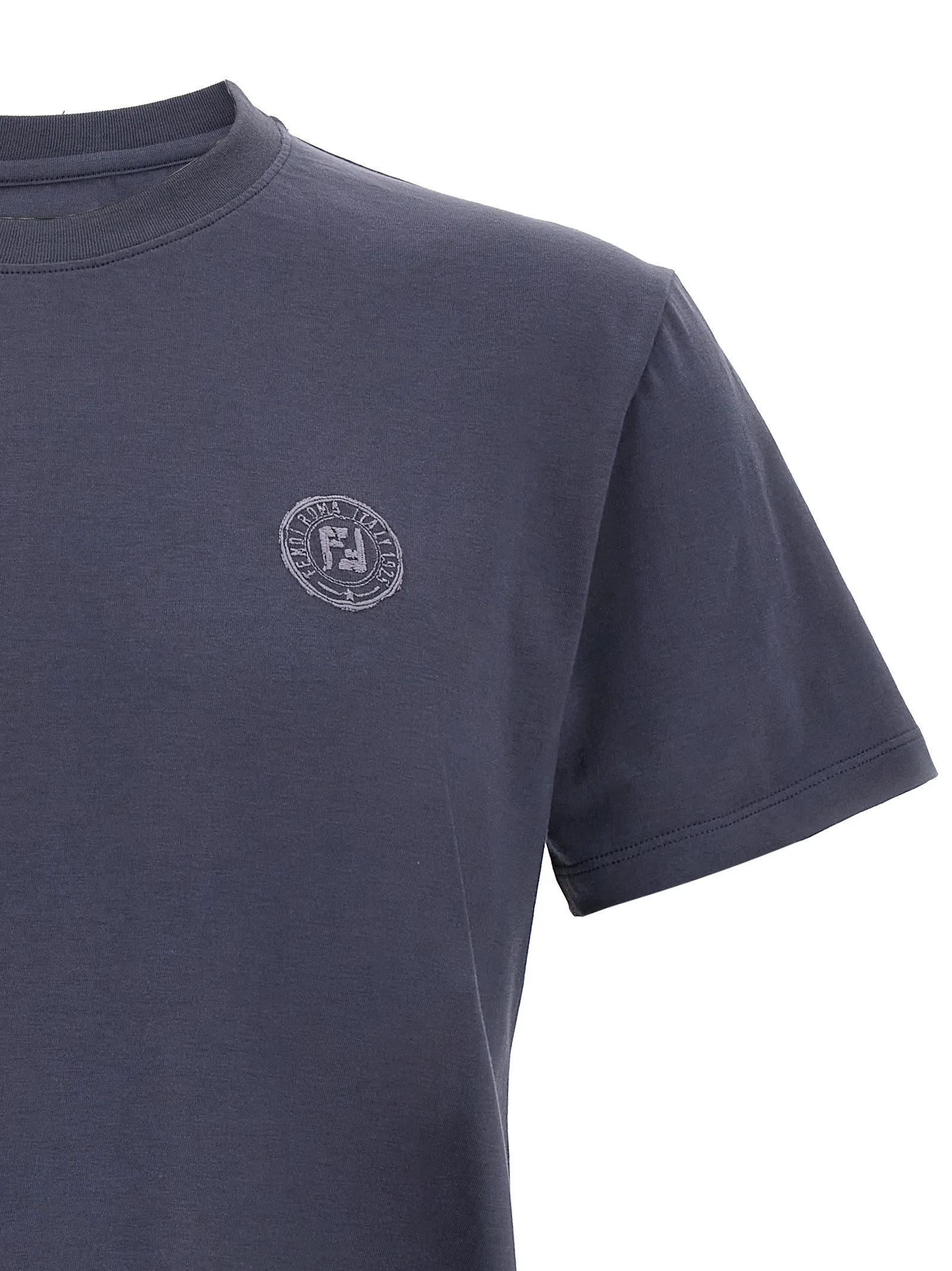 Blue Cotton T - Shirt - Image 3