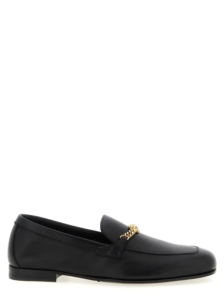 Black Calfskin Slip - On Loafers