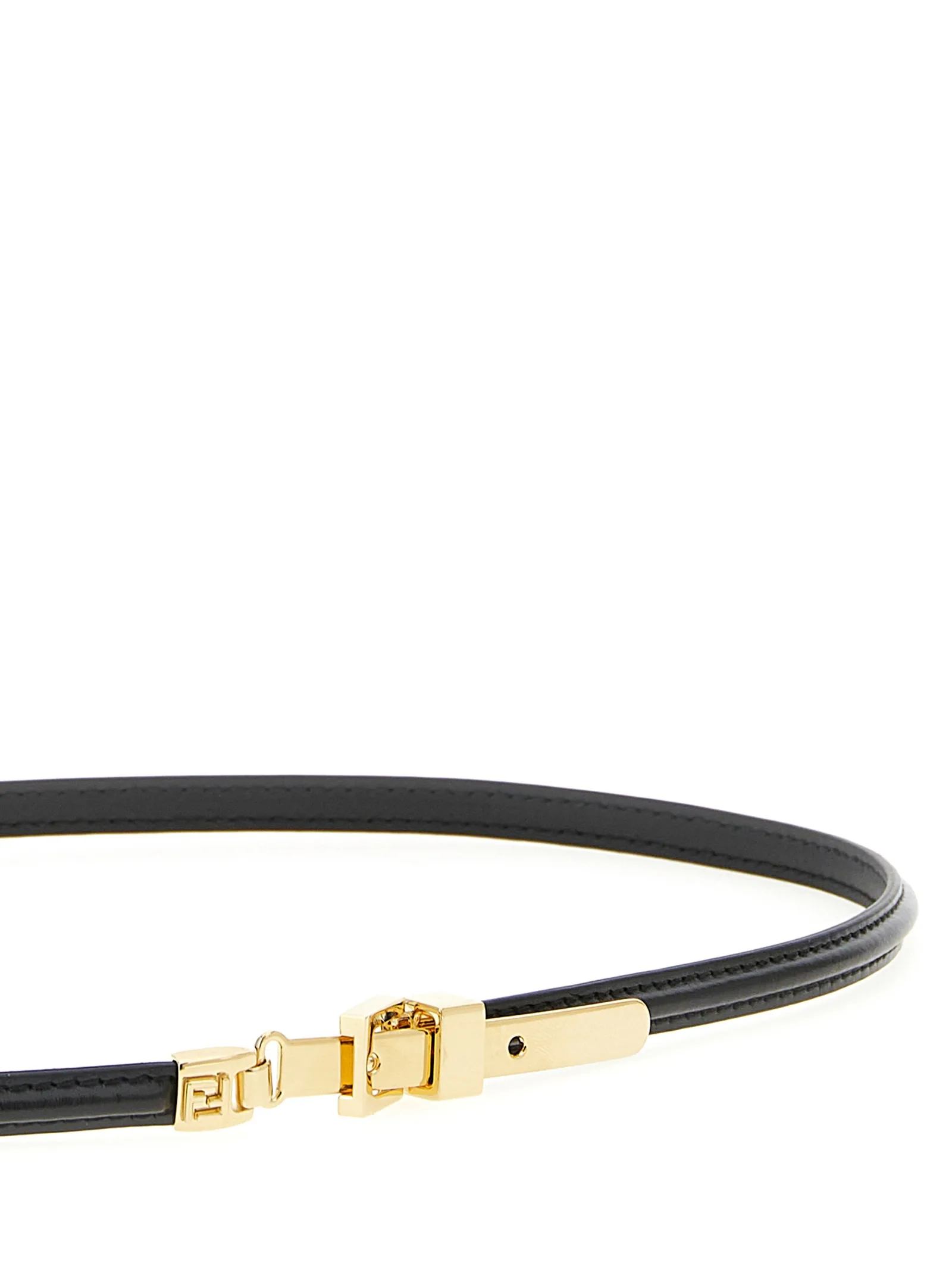 Black Calfskin Thin Belt - Image 3