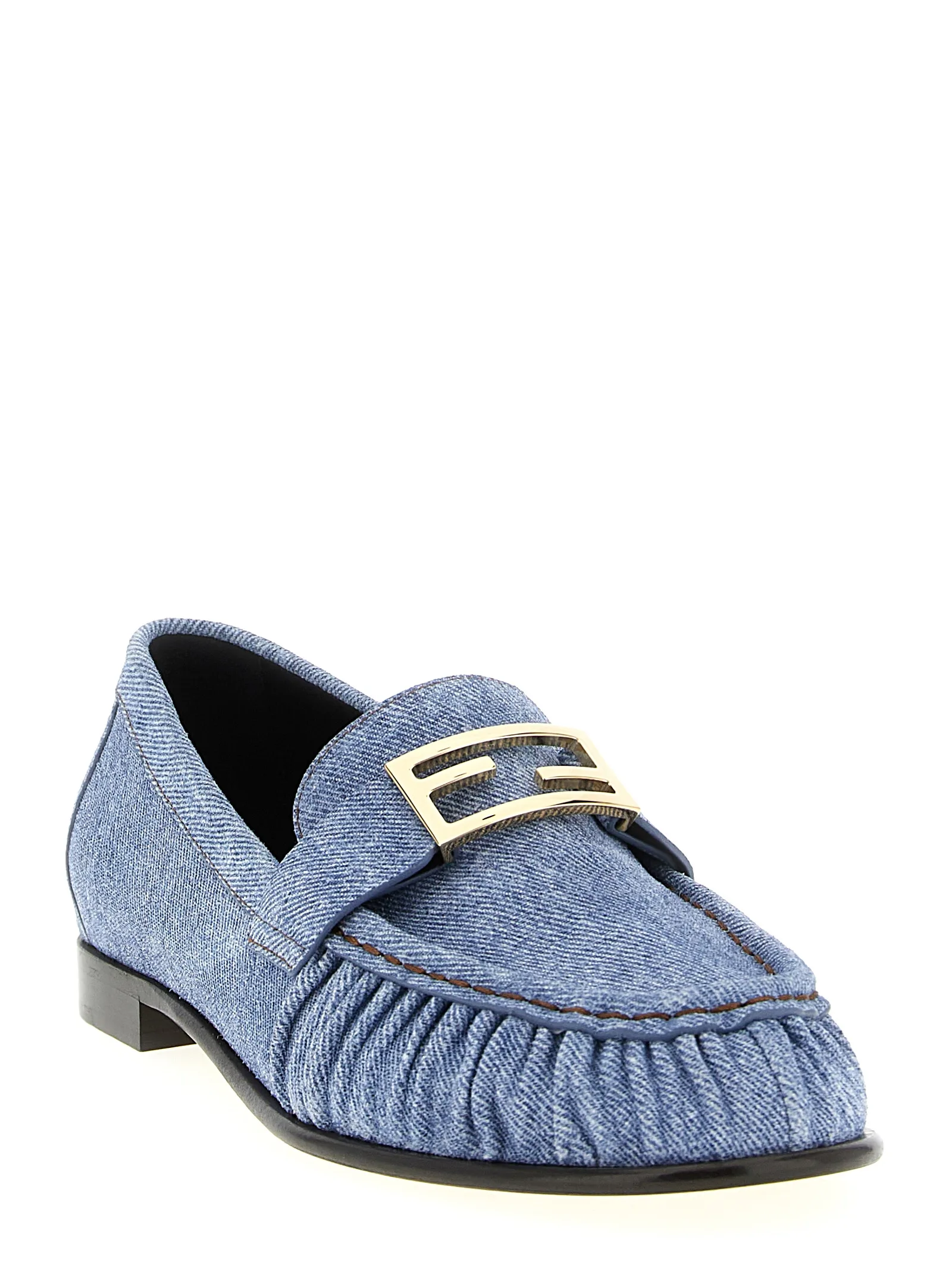 Blue Calfskin Slip - On Loafers - Image 2