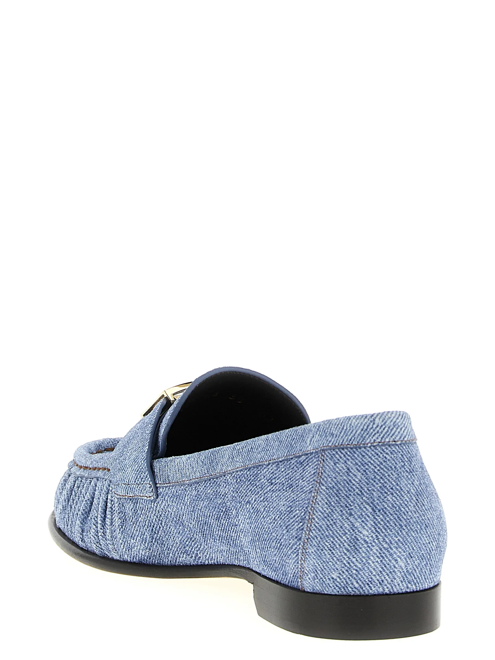 Blue Calfskin Slip - On Loafers - Image 3
