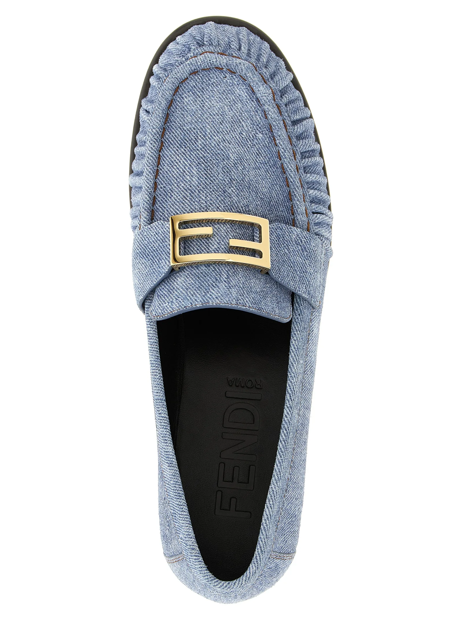 Blue Calfskin Slip - On Loafers - Image 4