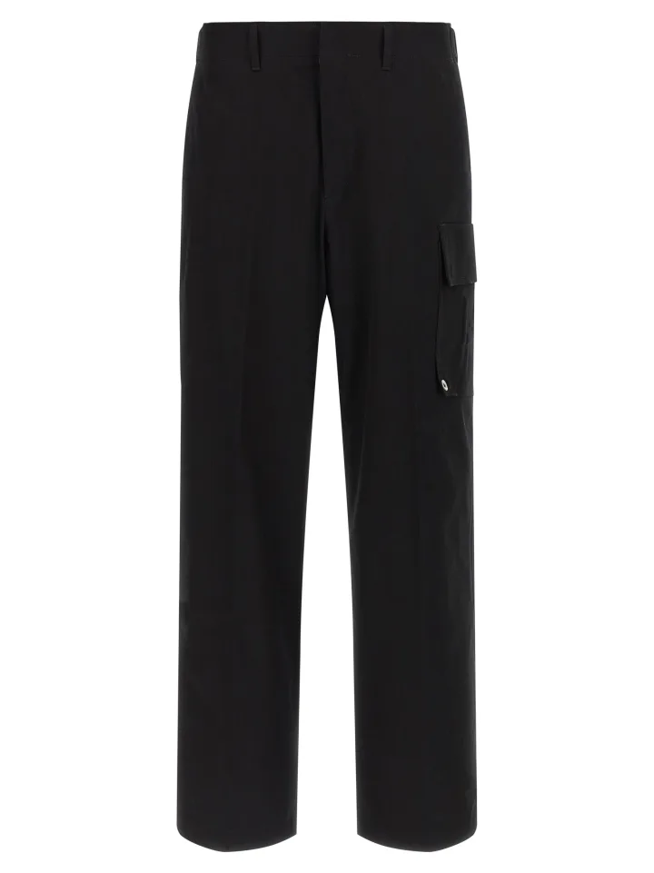 Black Cotton Cargo Pants