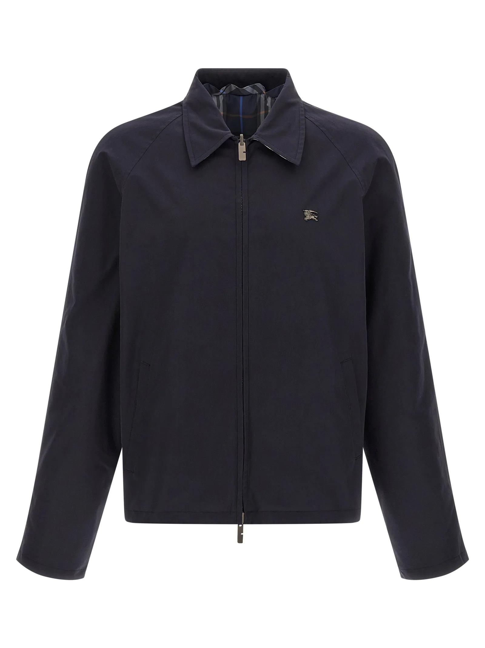 Blue Cotton Full - Length Jacket - Image 2