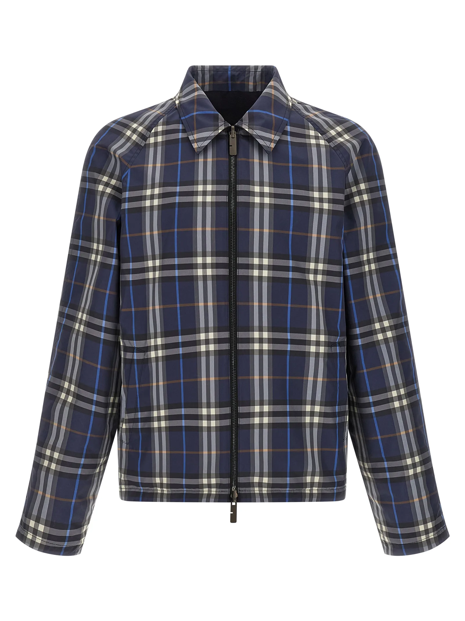 Blue Cotton Full - Length Jacket - Image 3