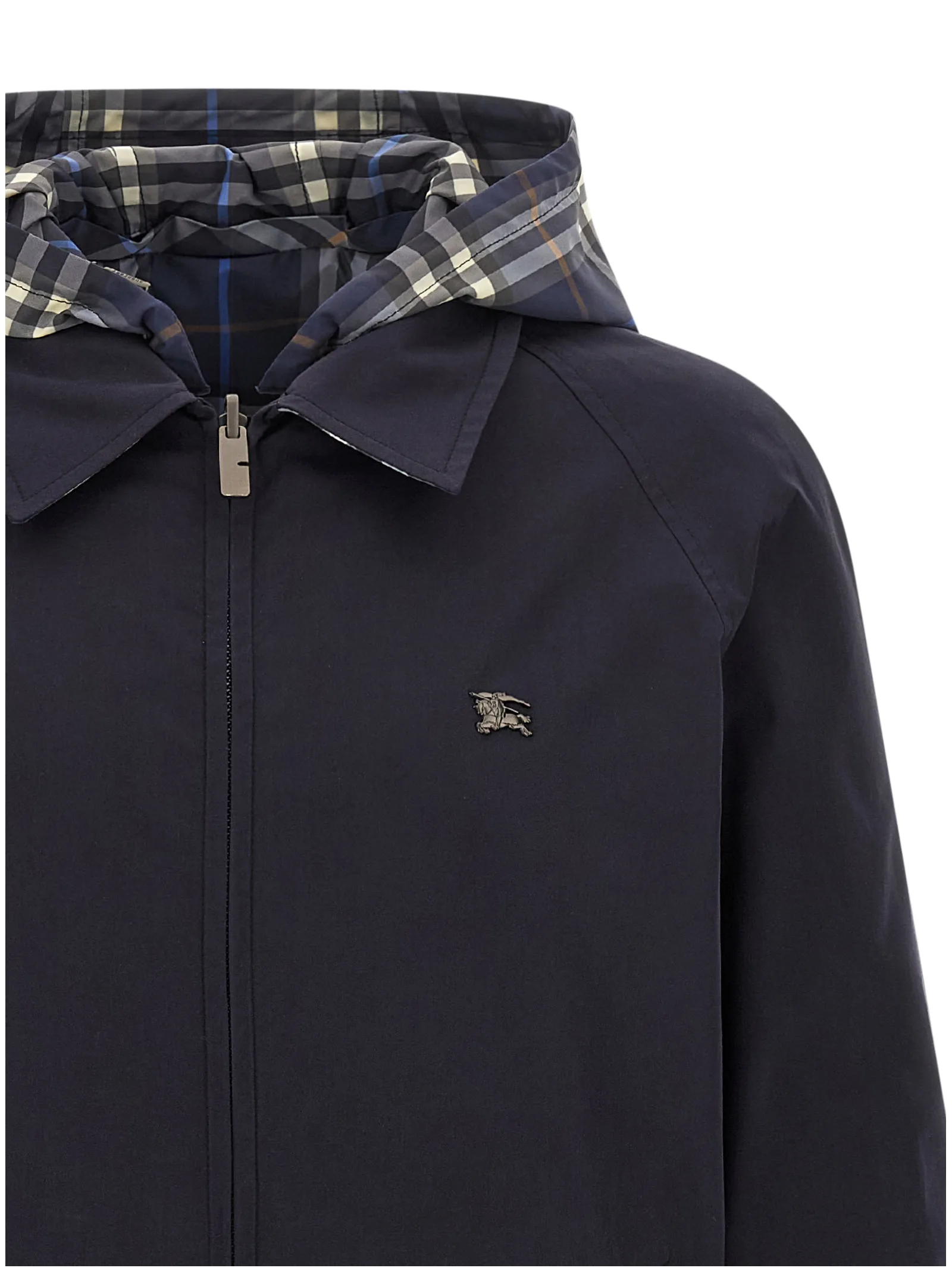 Blue Cotton Full - Length Jacket - Image 5