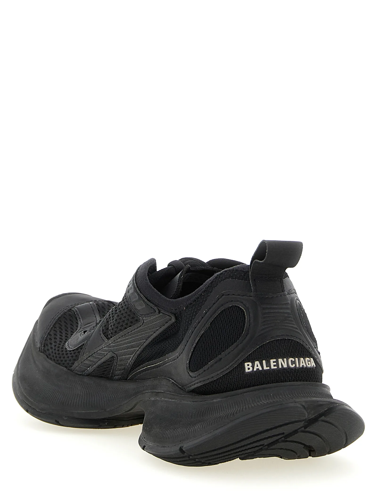 Black Polyester Athletic Sneakers - Image 3