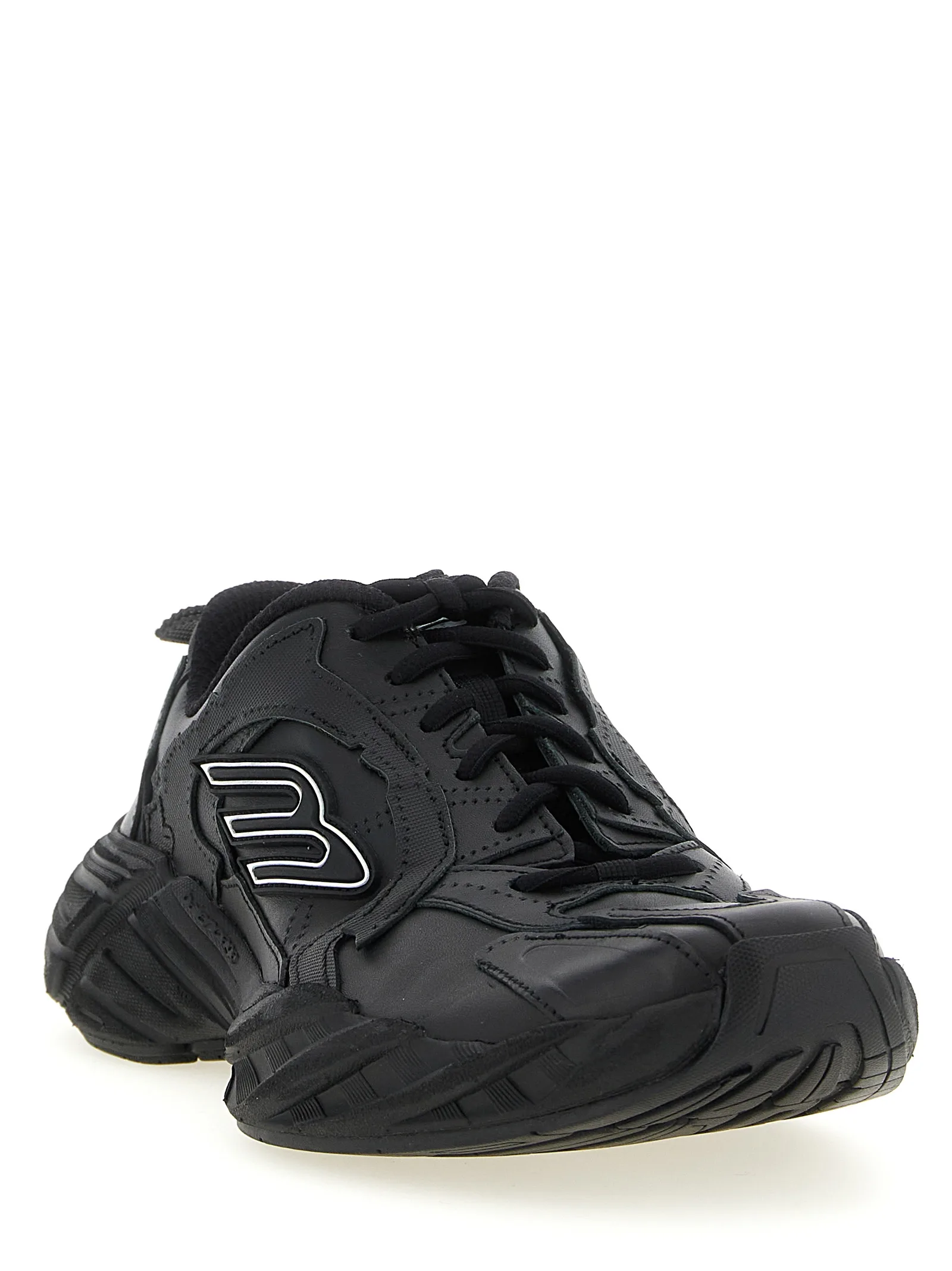 Black Calfskin Athletic Sneakers - Image 2