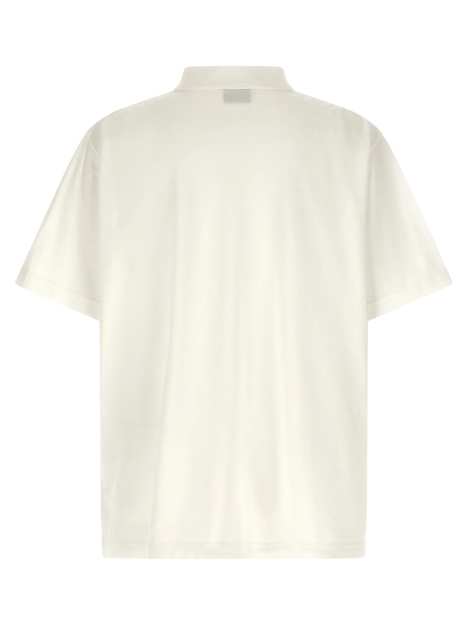 White Cotton Polo Shirt - Image 2