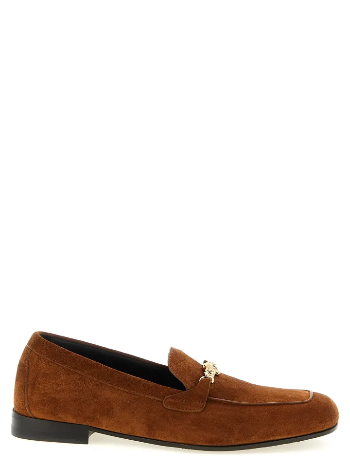 Brown Calfskin Slip - On Loafers