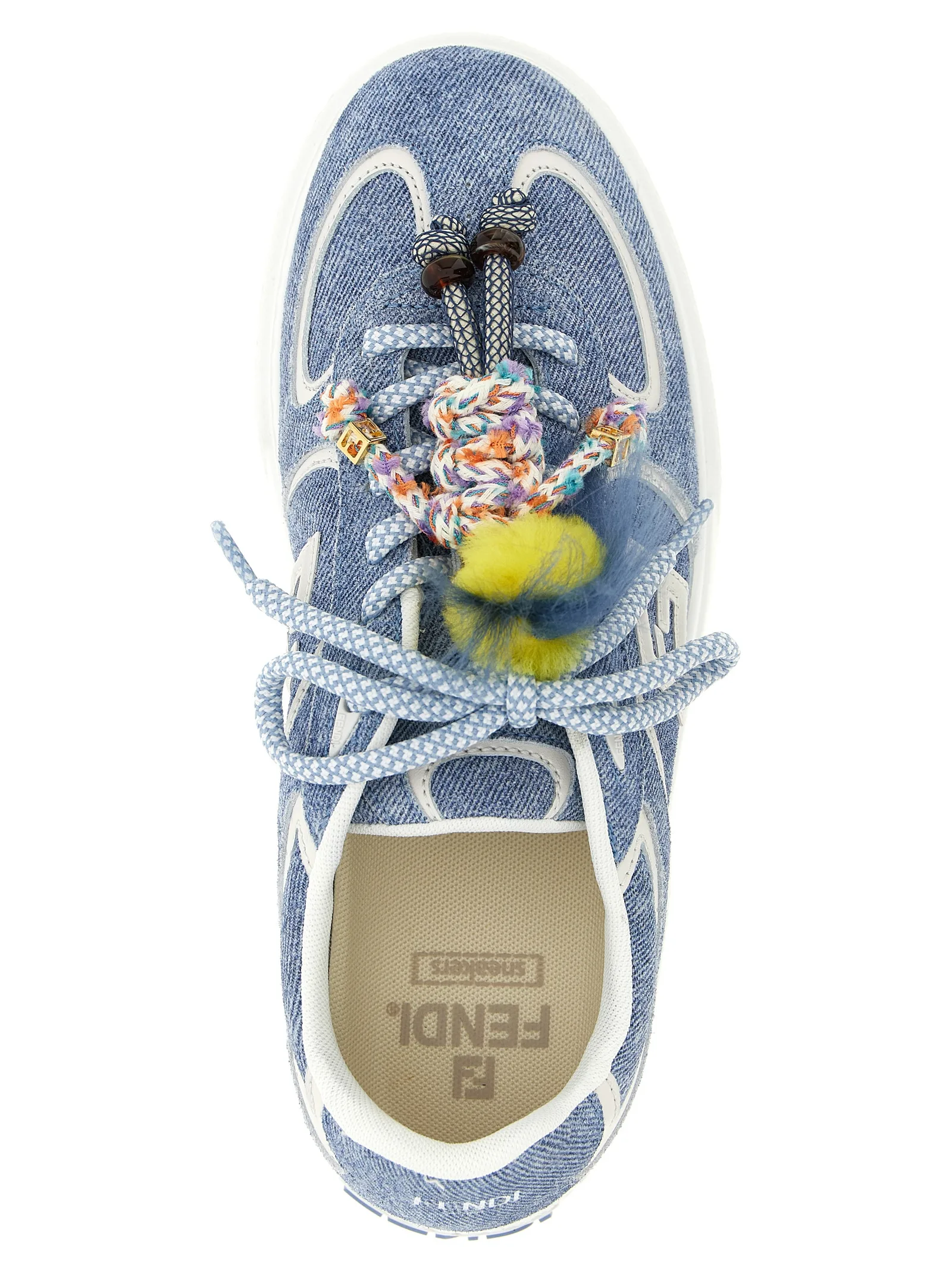 Blue Calfskin Platform Sneakers - Image 5
