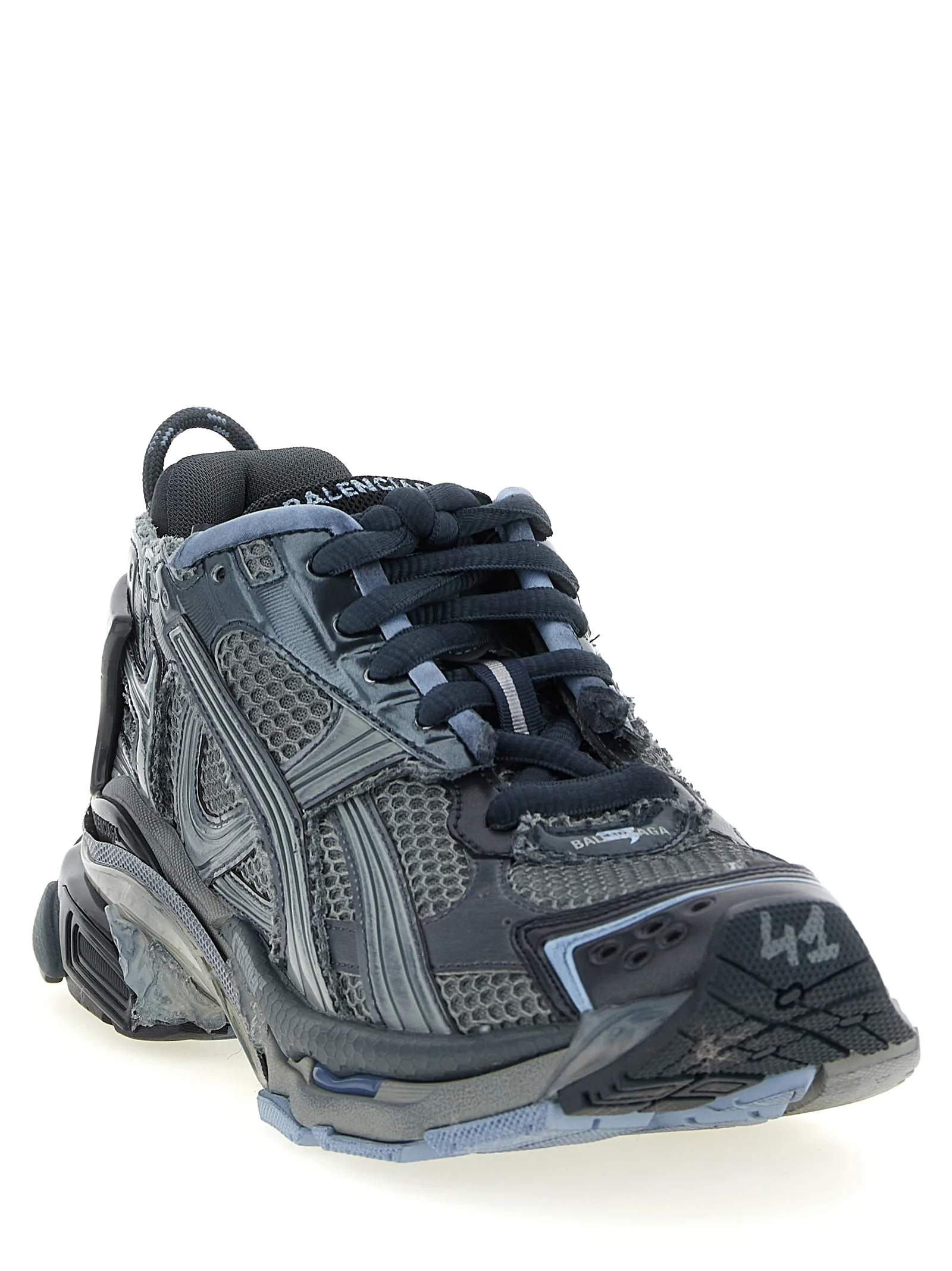 Gray Polyethylene Athletic Sneakers - Image 2