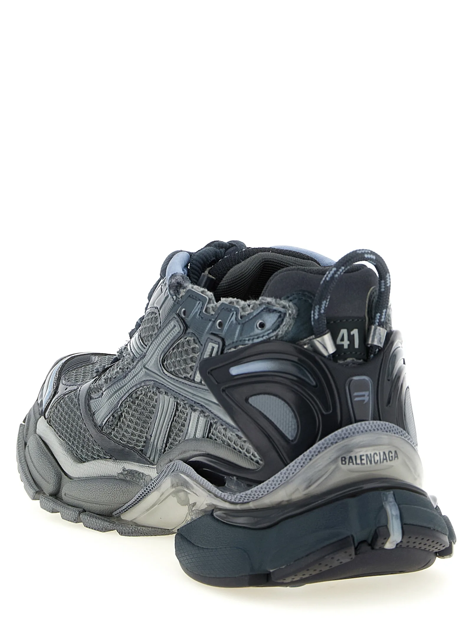 Gray Polyethylene Athletic Sneakers - Image 3