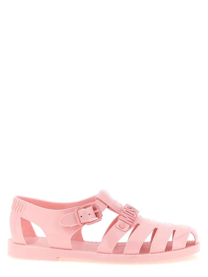 Multicolor Pvc Flat Sandals