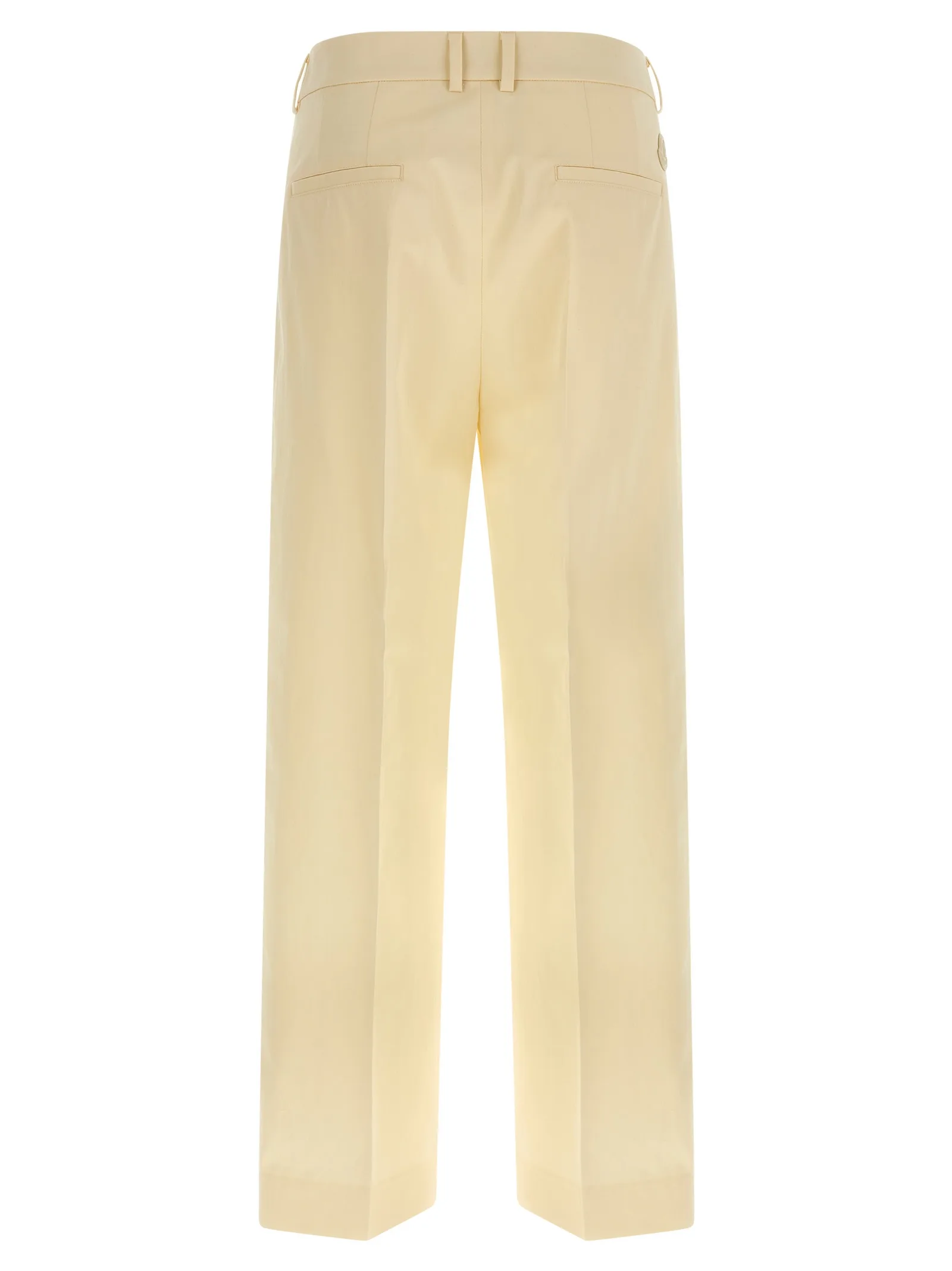 Beige Cotton Dress Pants - Image 2