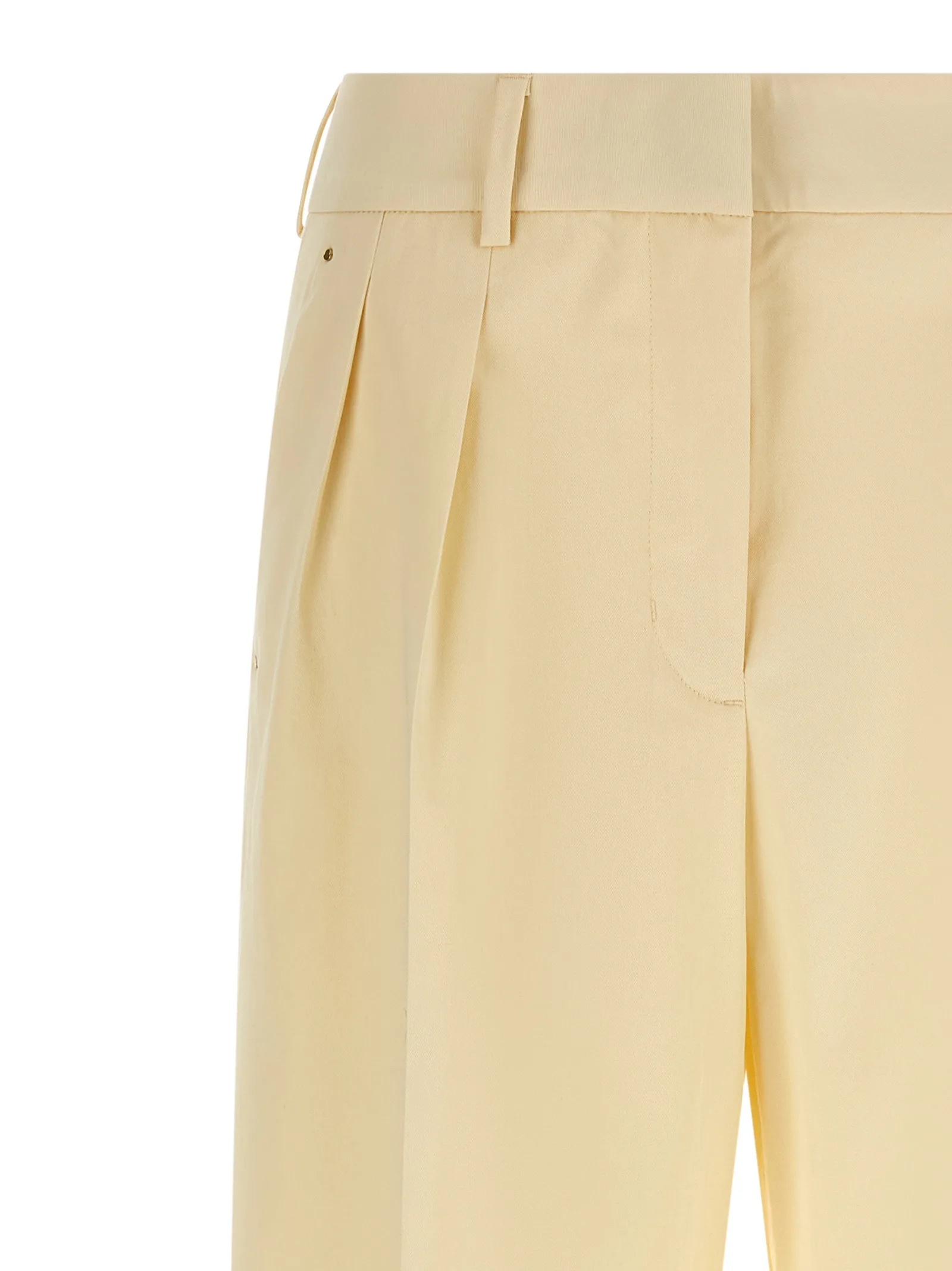 Beige Cotton Dress Pants - Image 3