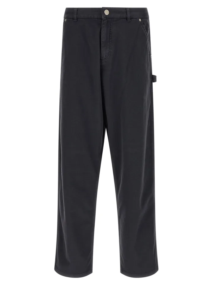 Blue Cotton Cargo Pants