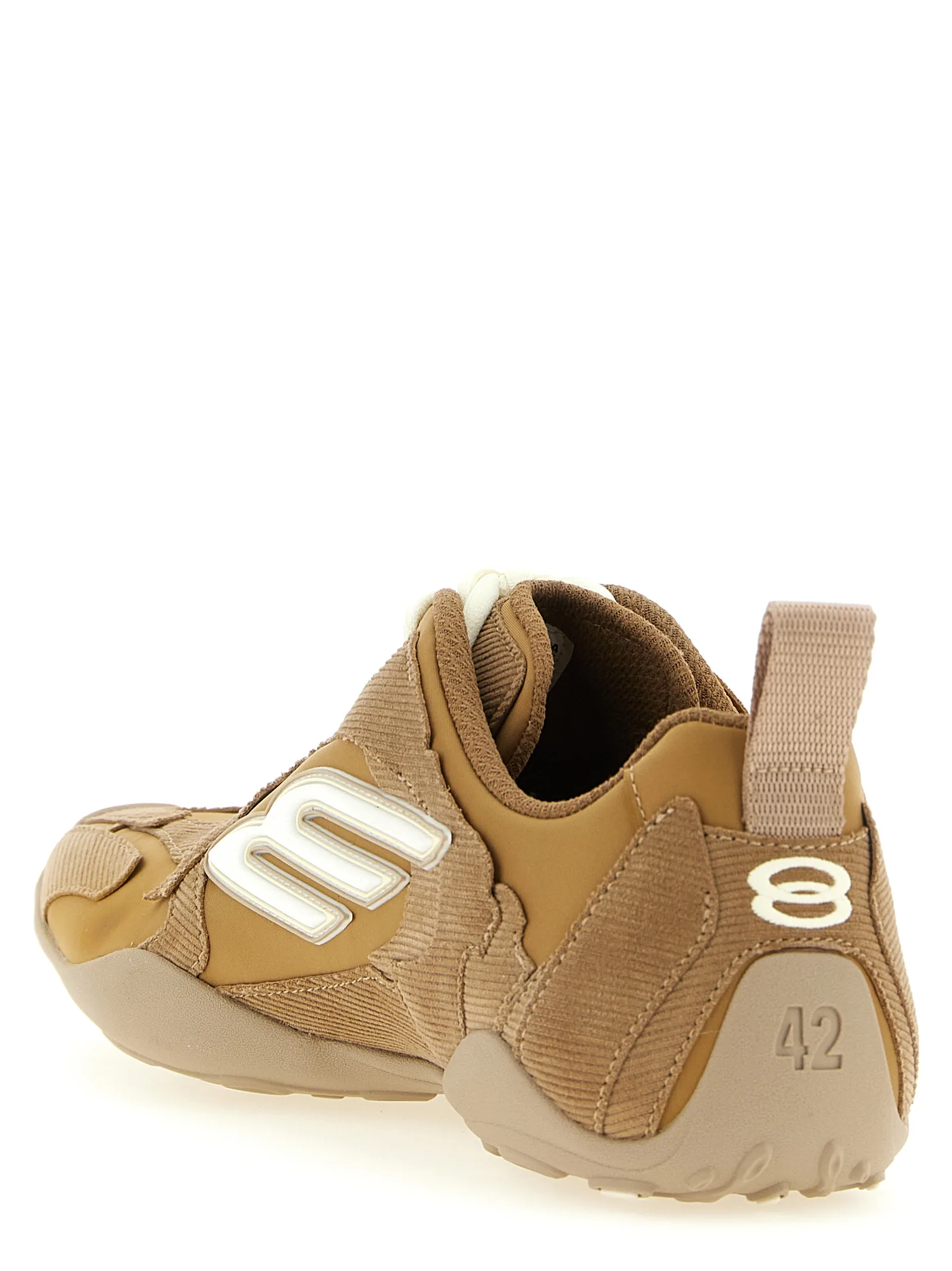 Beige Polyester Athletic Sneakers - Image 3