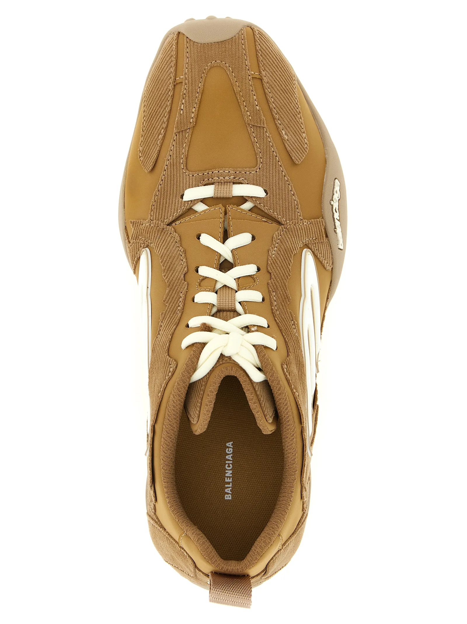 Beige Polyester Athletic Sneakers - Image 4