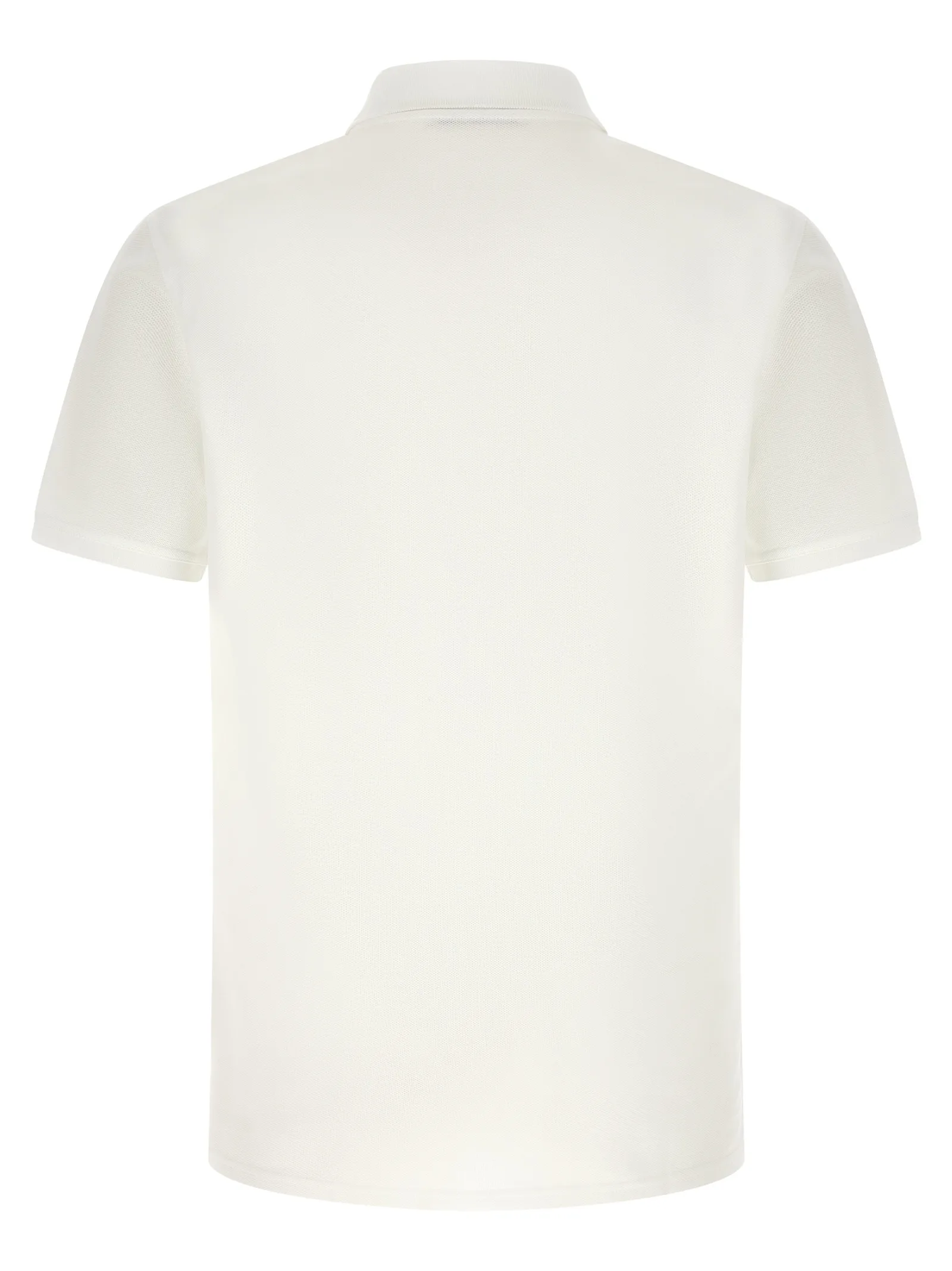 White Cotton Polo Shirt - Image 2