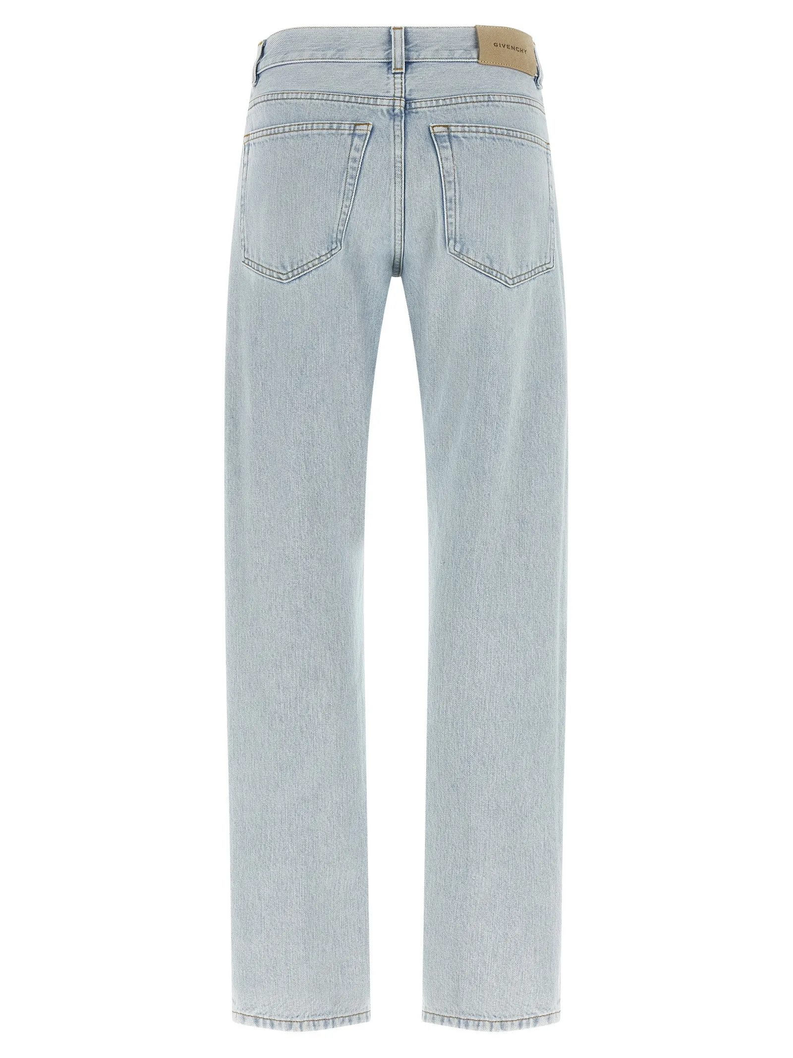 Blue Cotton Straight-Leg Jeans - Image 2