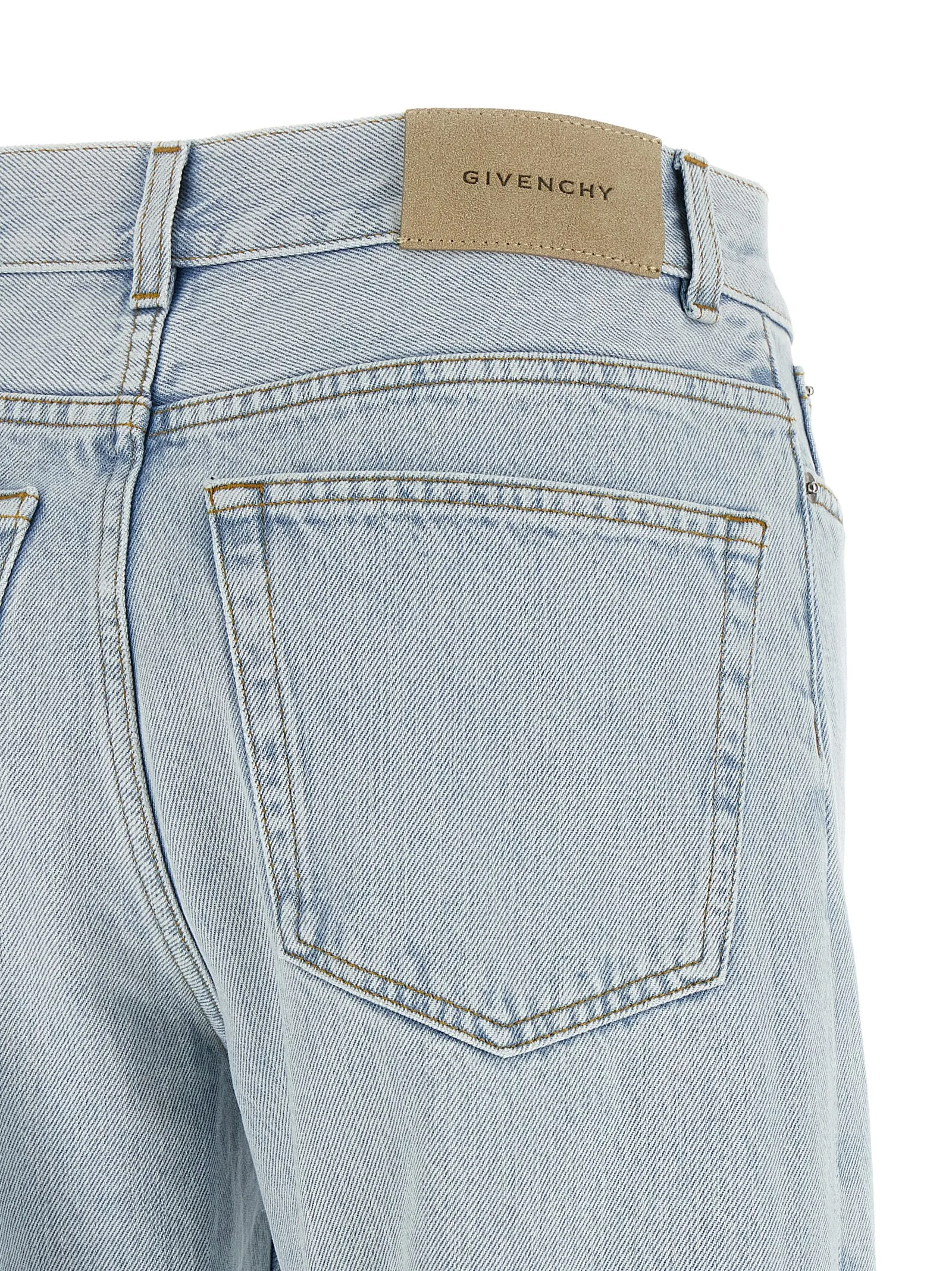 Blue Cotton Straight-Leg Jeans - Image 4