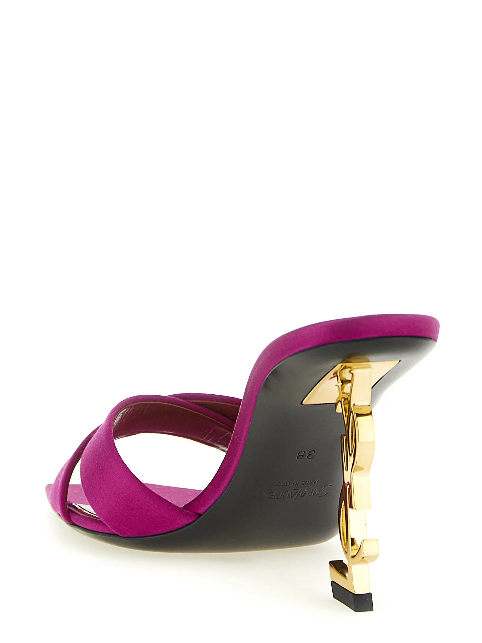Fuchsia Viscose Stiletto Heel Sandals - Image 3