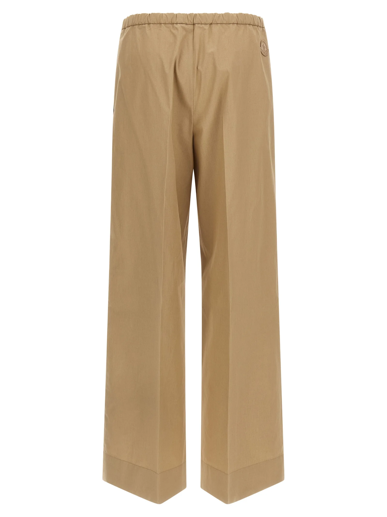 Beige Cotton Casual Pants - Image 2