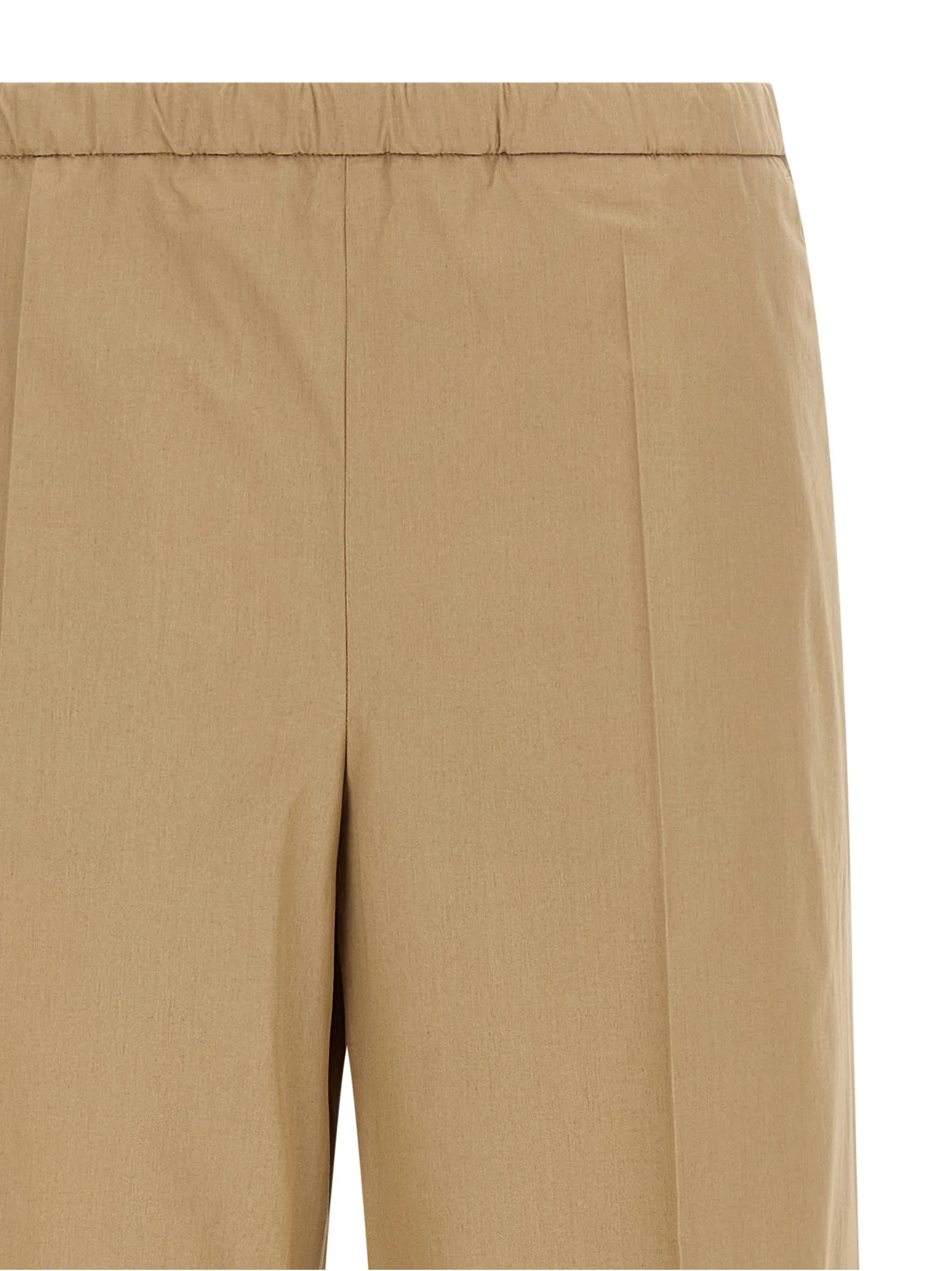 Beige Cotton Casual Pants - Image 3