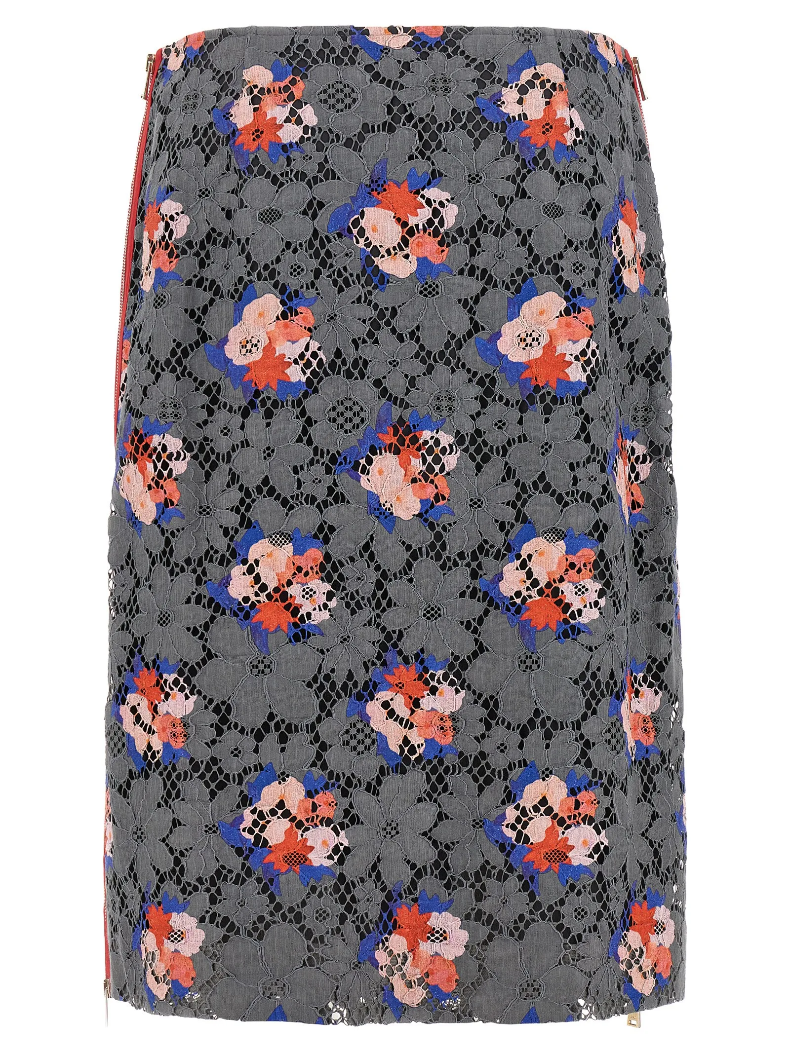 Gray Cotton Midi Skirt - Image 2