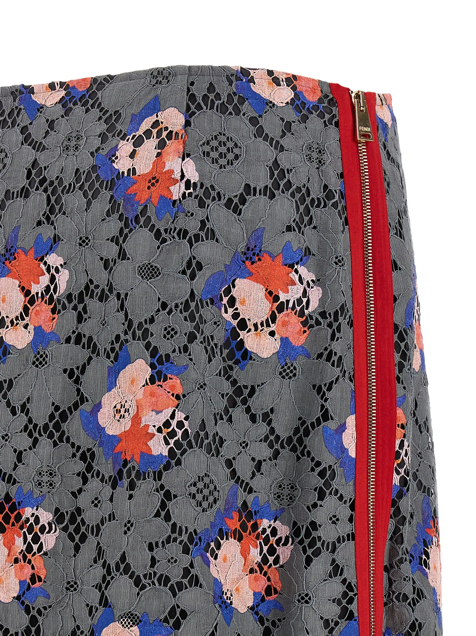Gray Cotton Midi Skirt - Image 5