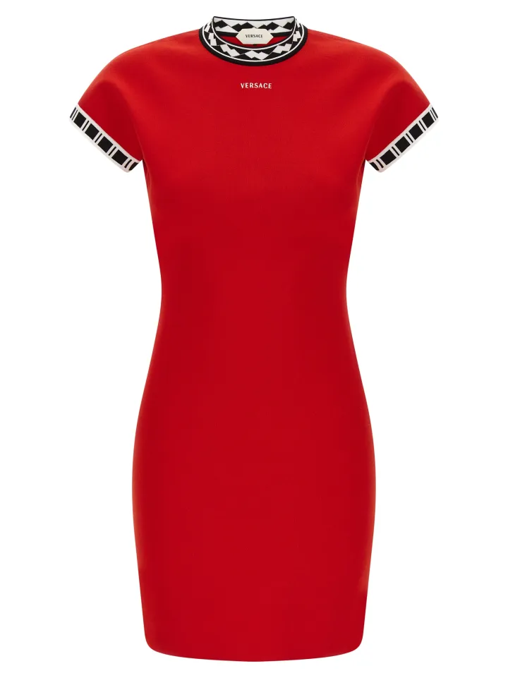 Red Cotton Short Dress