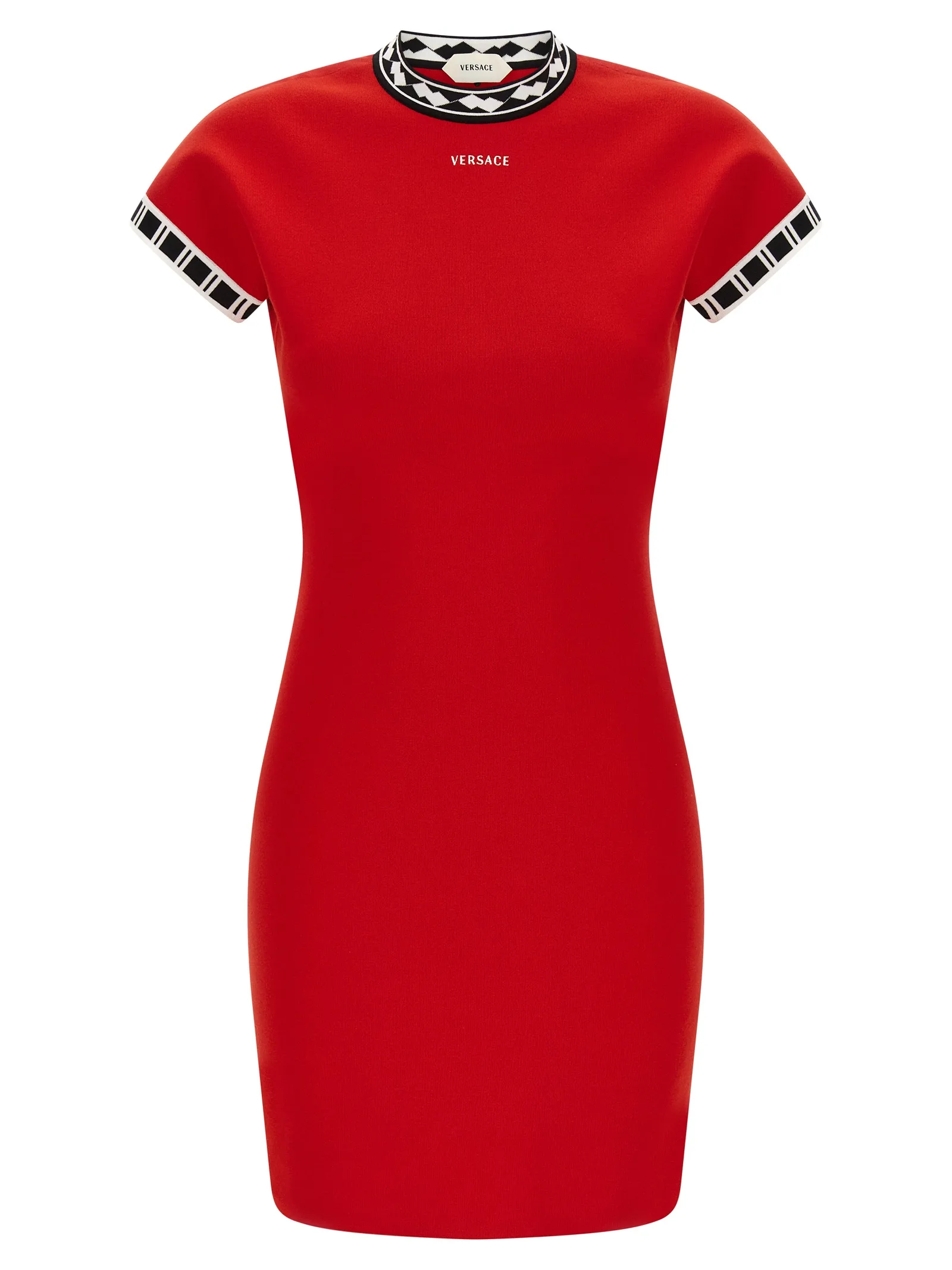 Red Cotton Short Dress