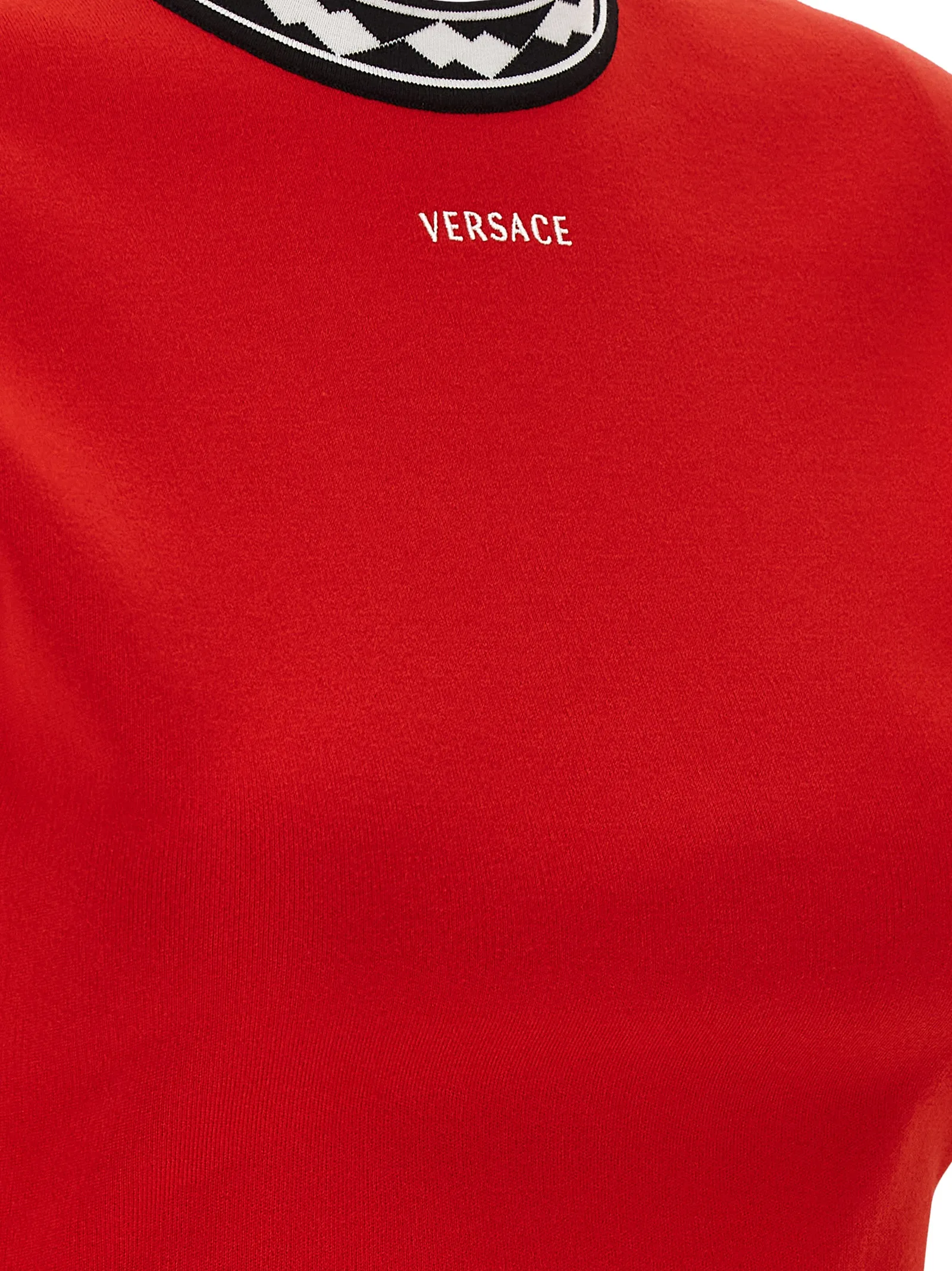 Red Cotton Short Dress - Image 4