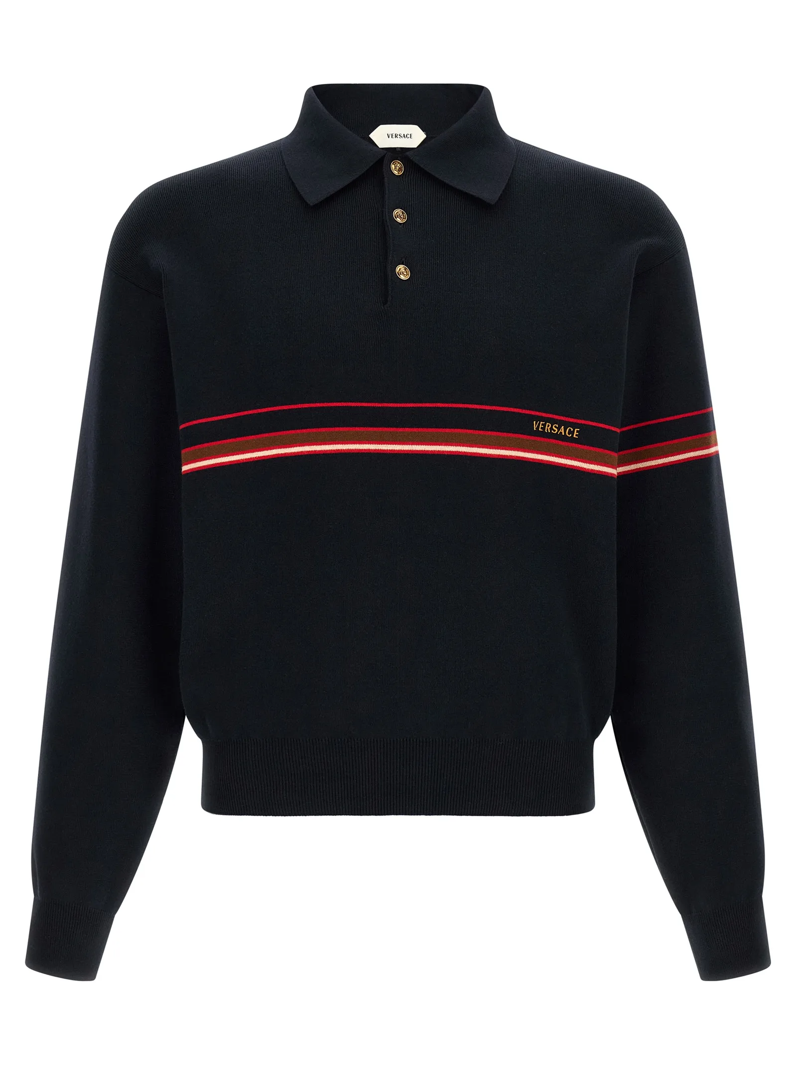 Blue Cotton Polo Shirt