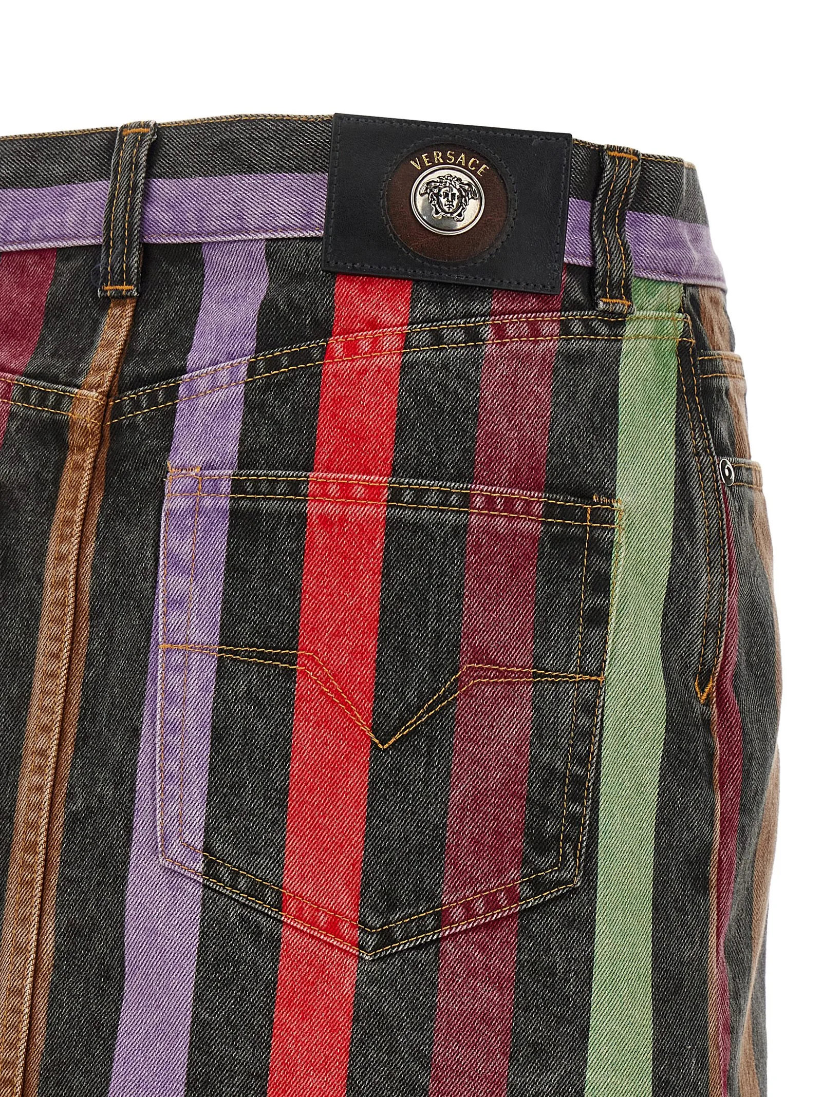 Multicolor Cotton Long Skirt - Image 4