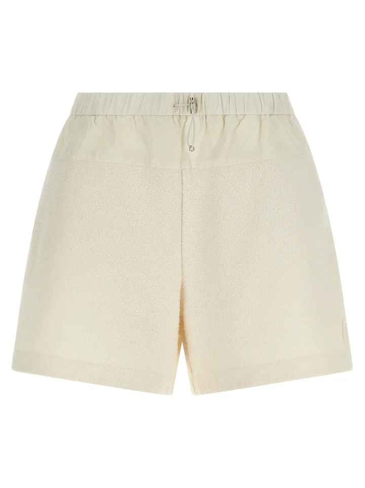 White Polyester Bermuda Shorts