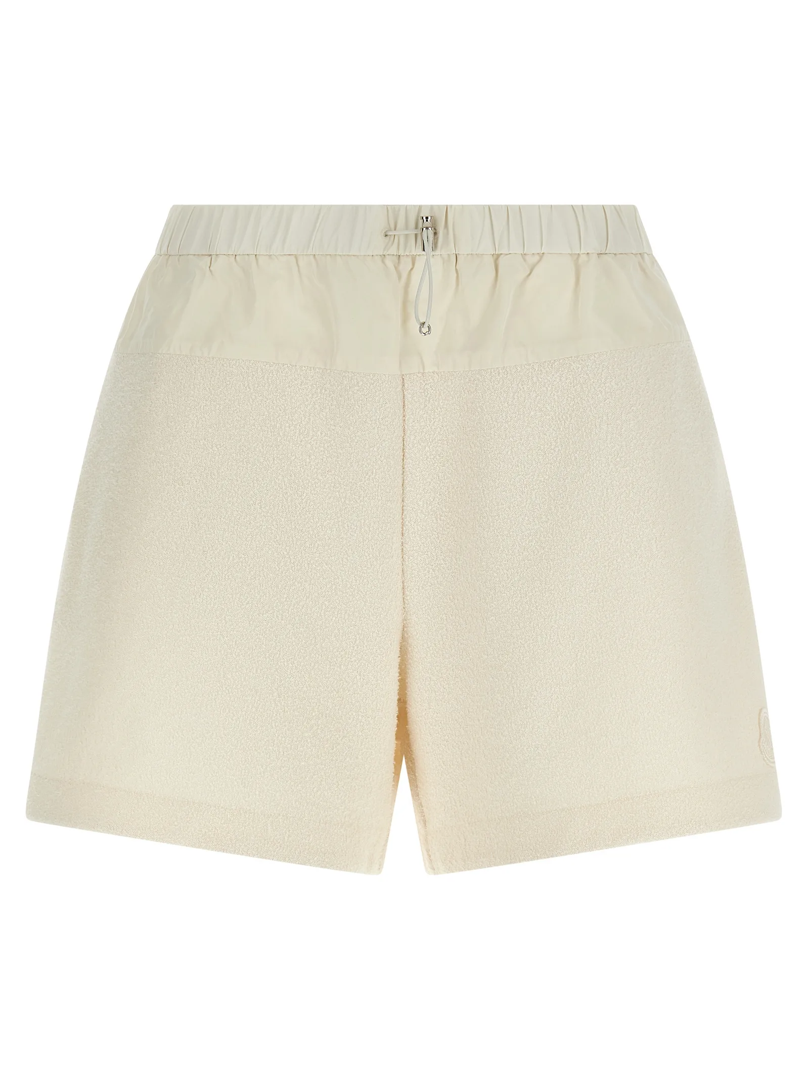 White Polyester Bermuda Shorts