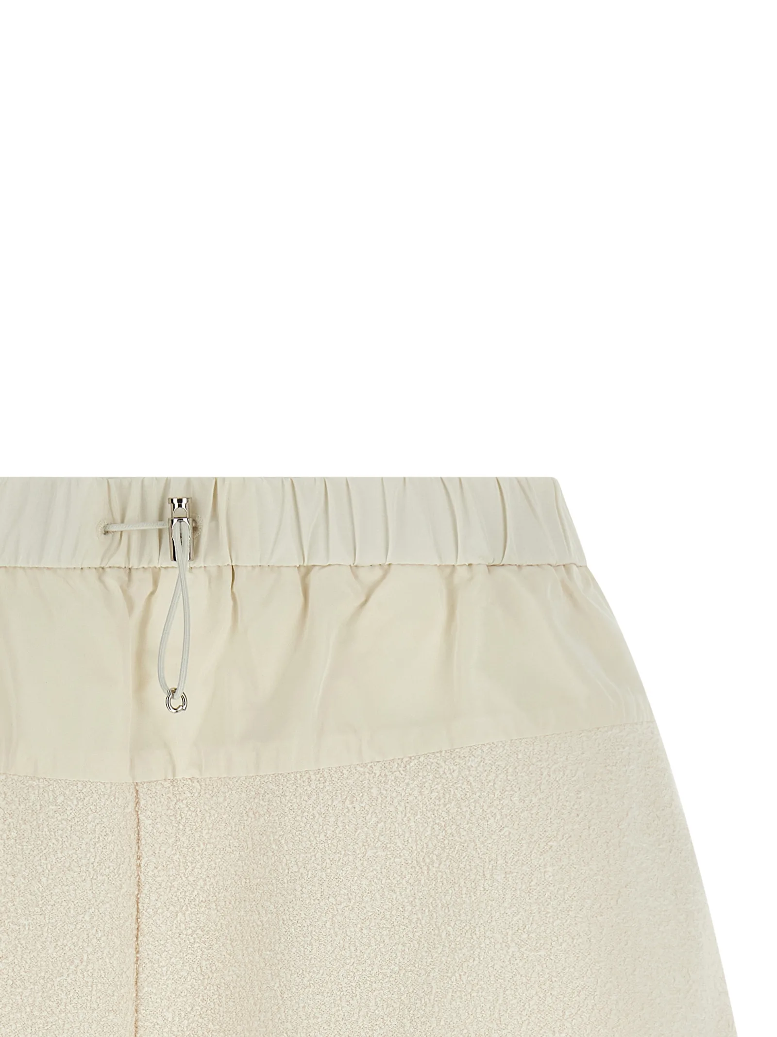 White Polyester Bermuda Shorts - Image 3