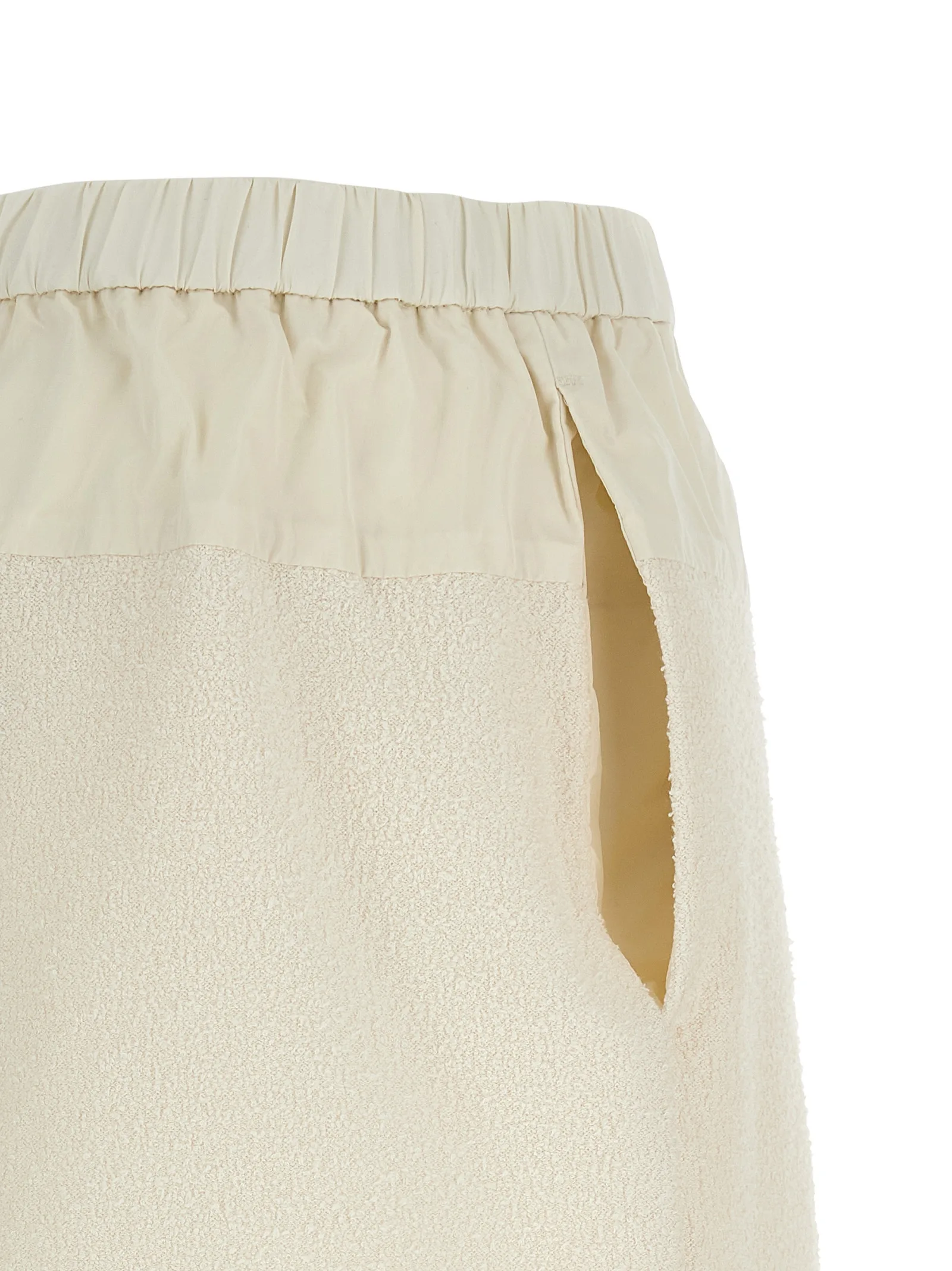 White Polyester Bermuda Shorts - Image 4