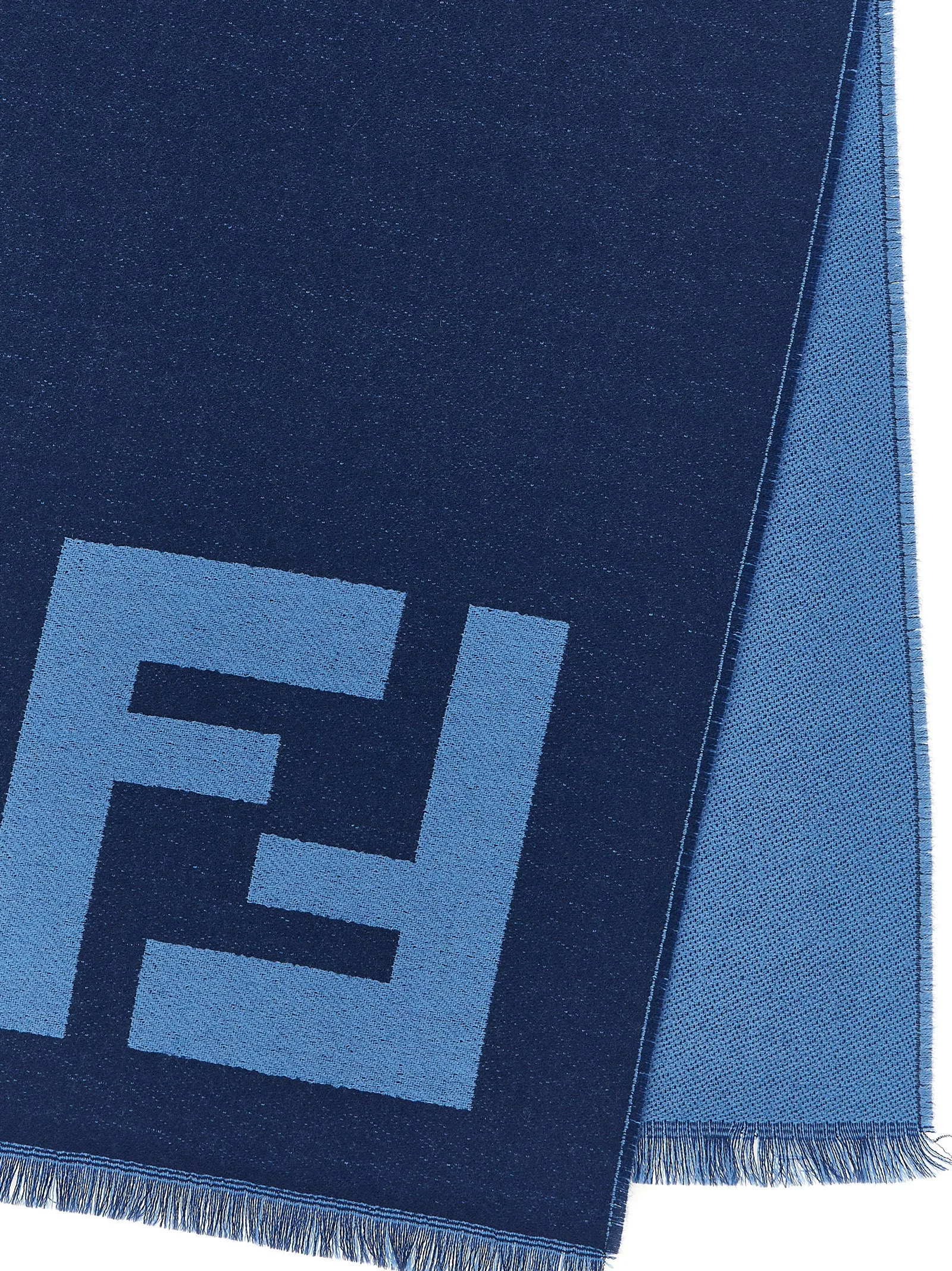 Blue Virgin Wool Scarf - Image 3