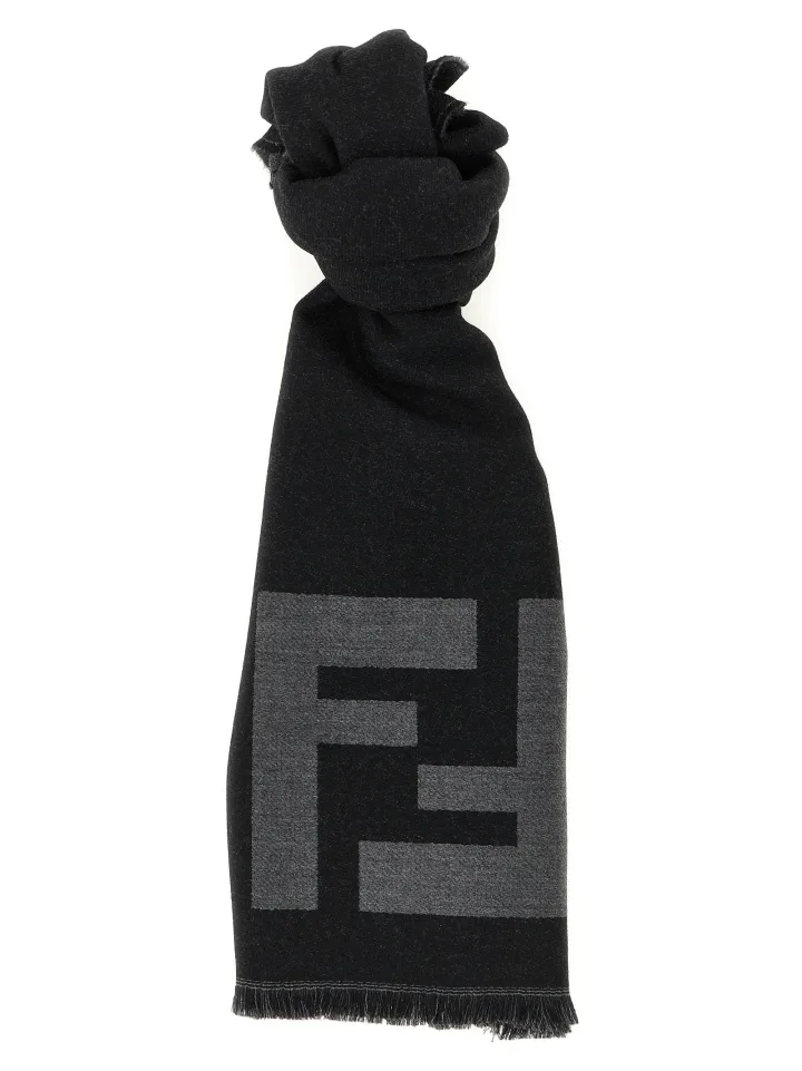 Black Virgin Wool Scarf