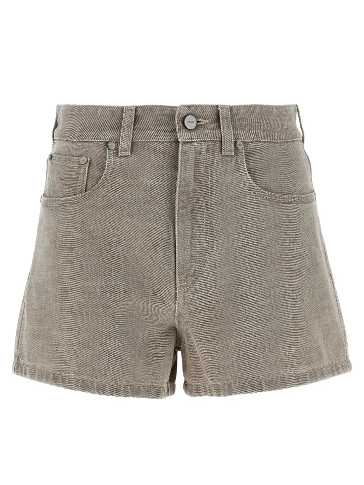 Beige Cotton Bermuda Shorts